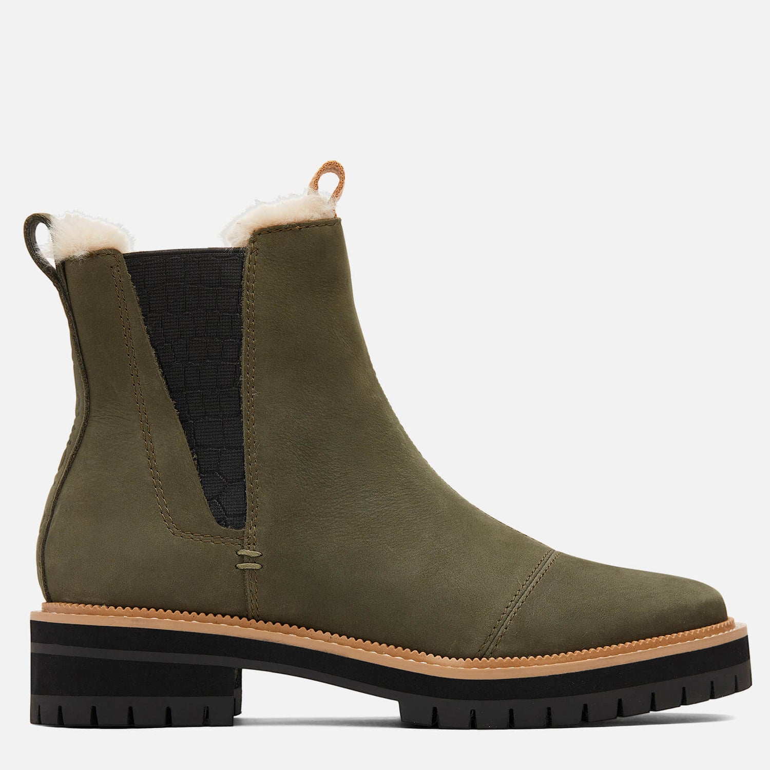 TOMS Women's Dakota Water Resistant Leather Chelsea Boots - Olive