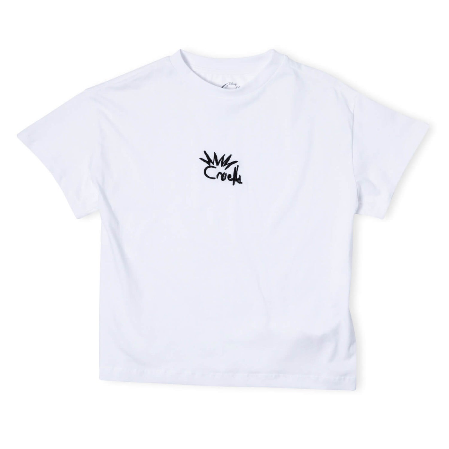 T-Shirt Cropped Femme Cruella - Blanc