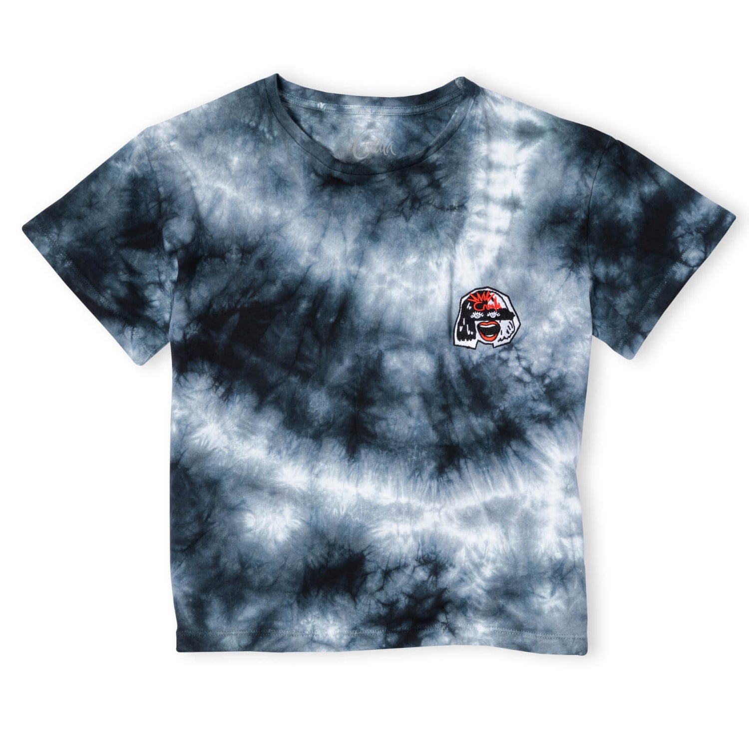 T-Shirt Cropped Cruella Femme - Tie Die Noir