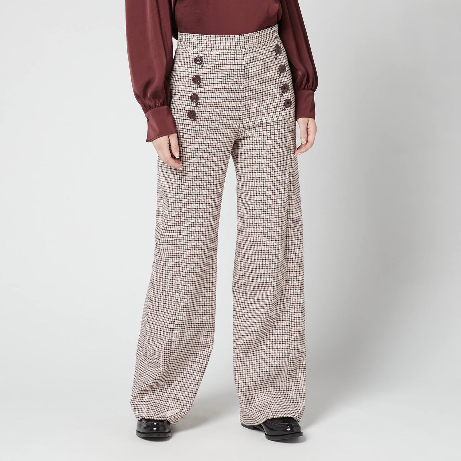 See By Chloé Women's Check Tailoring Trousers - Multicolor