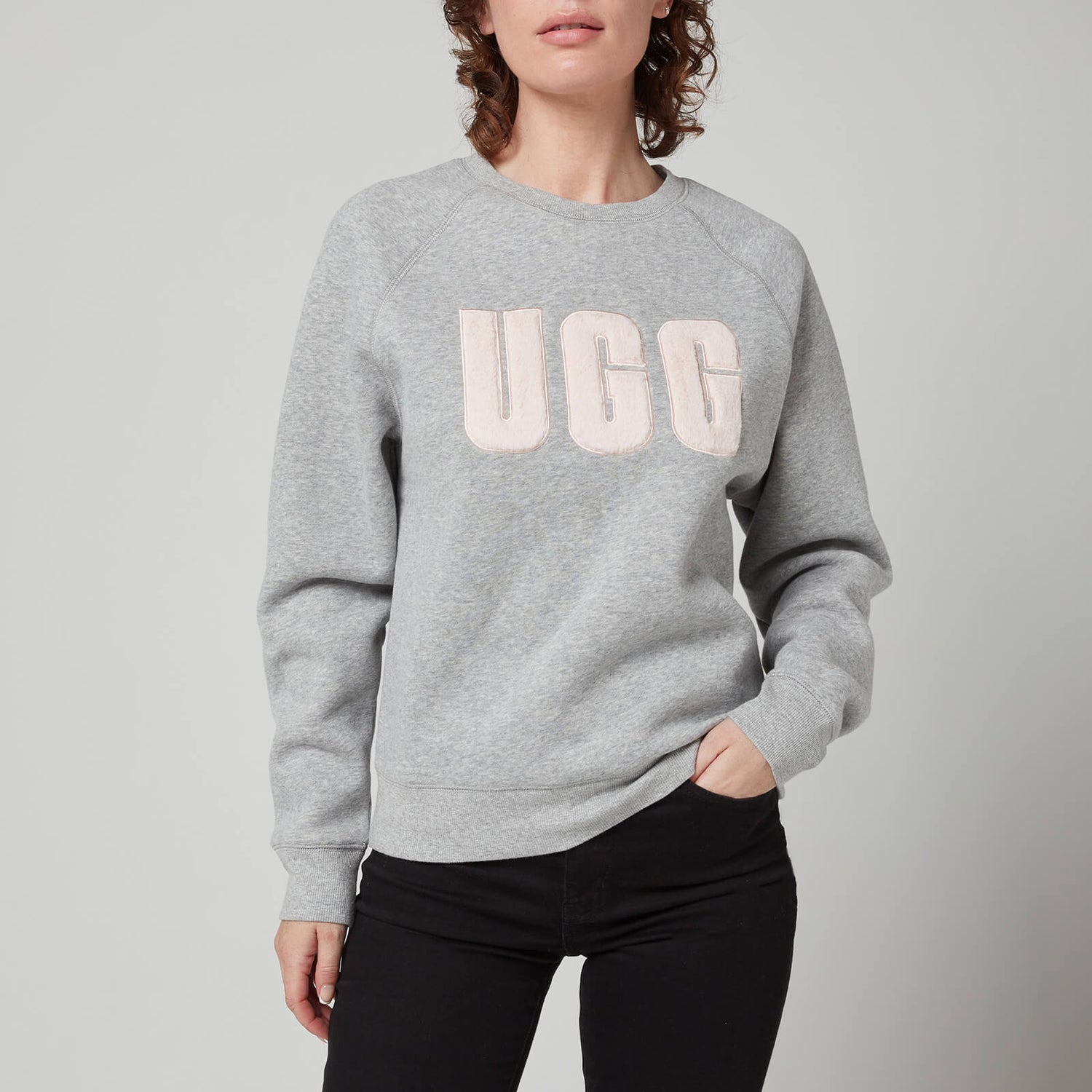 ugg fuzzy logo sweatshirt