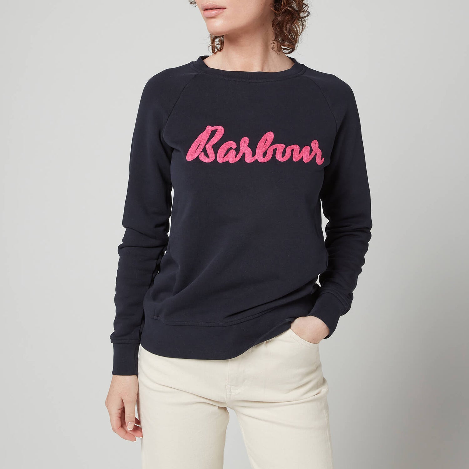 Barbour Women's Otterburn Sweatshirt - Navy/Fuchsia