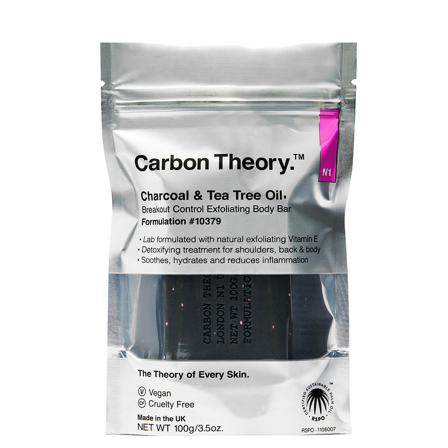 Carbon Theory Breakout Control Exfoliating Body Bar 100g