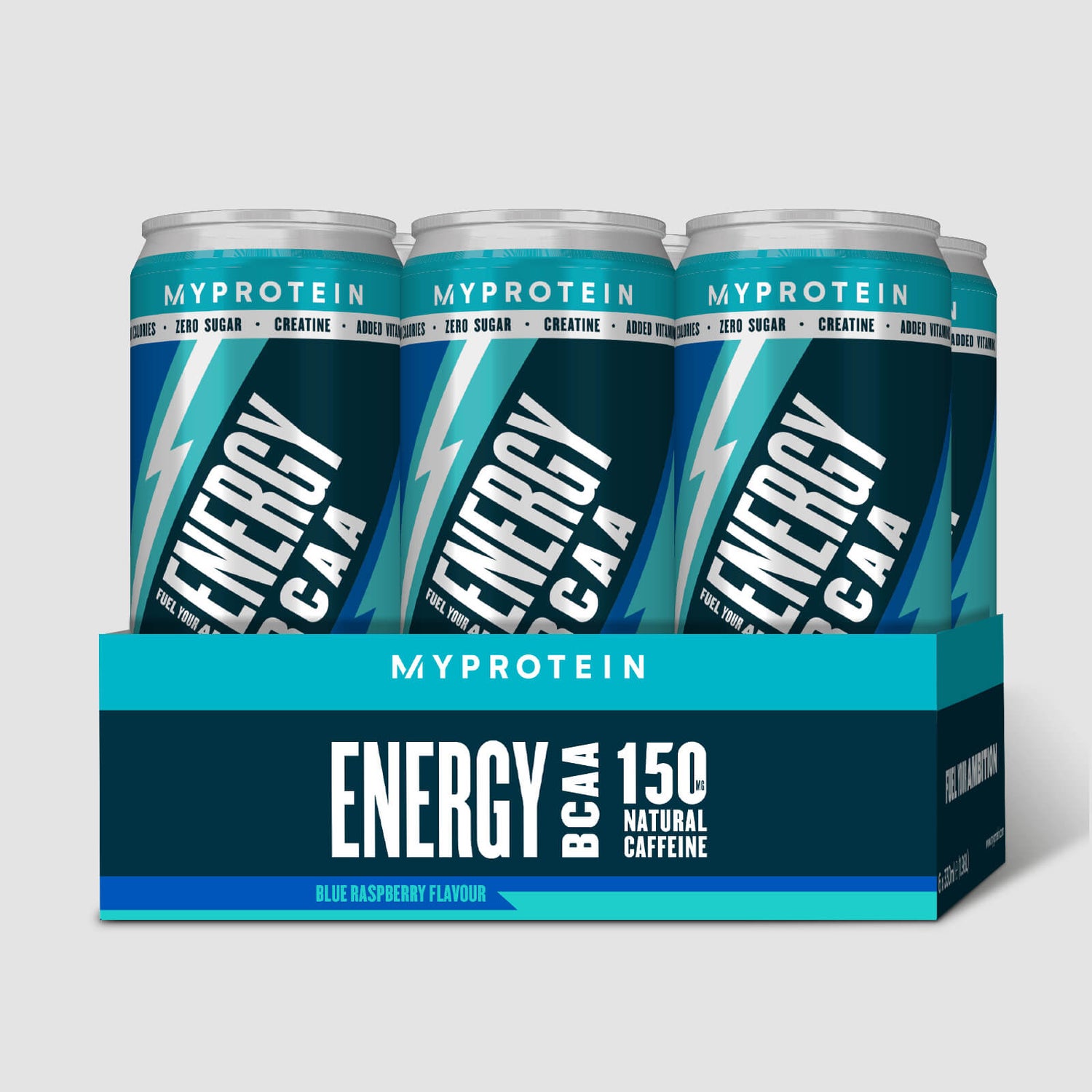 BCAA Energy Drink - 6 x 330ml - Blaue Himbeere