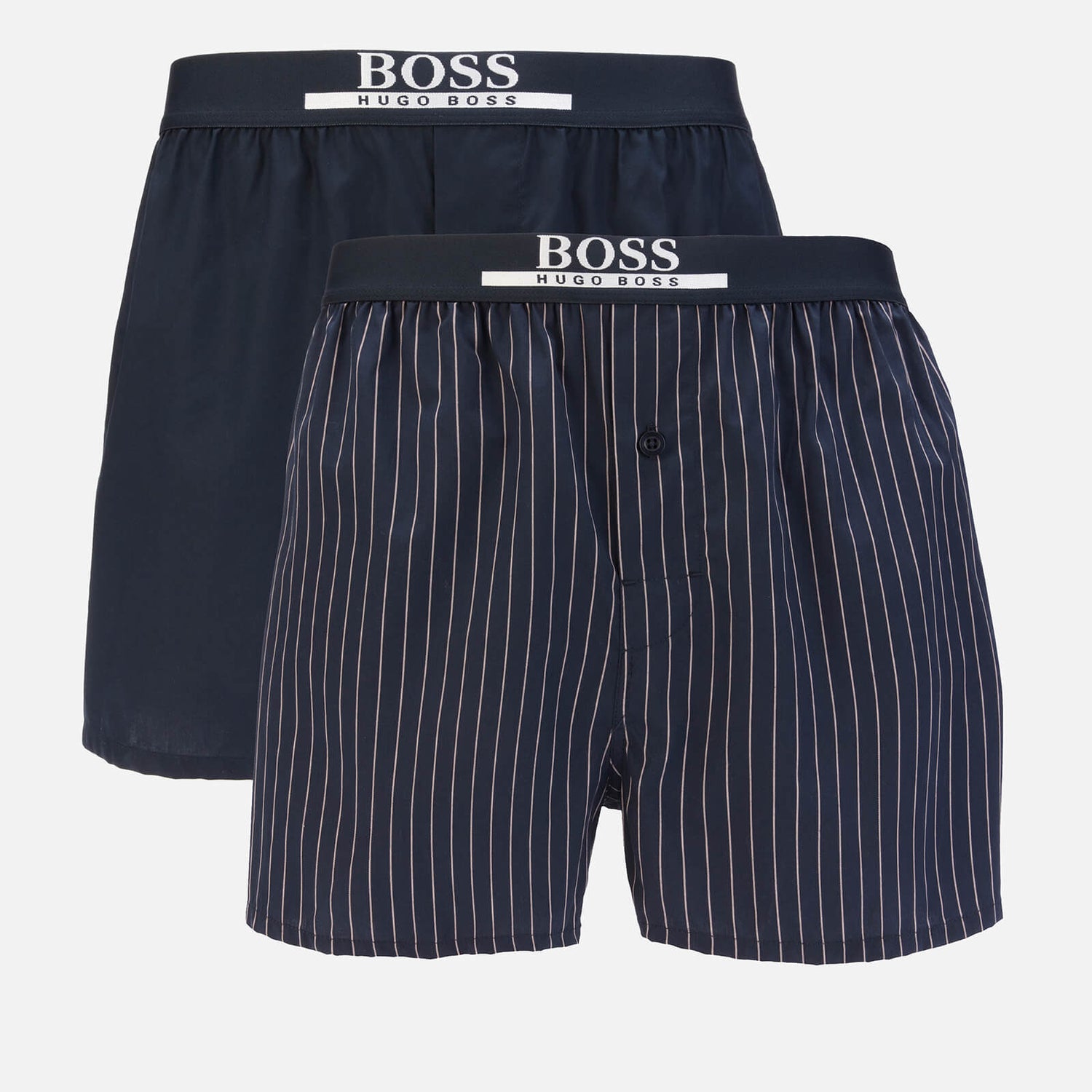 BOSS Bodywear Men's 2 Pack Woven Boxer Shorts - Blue/Pink