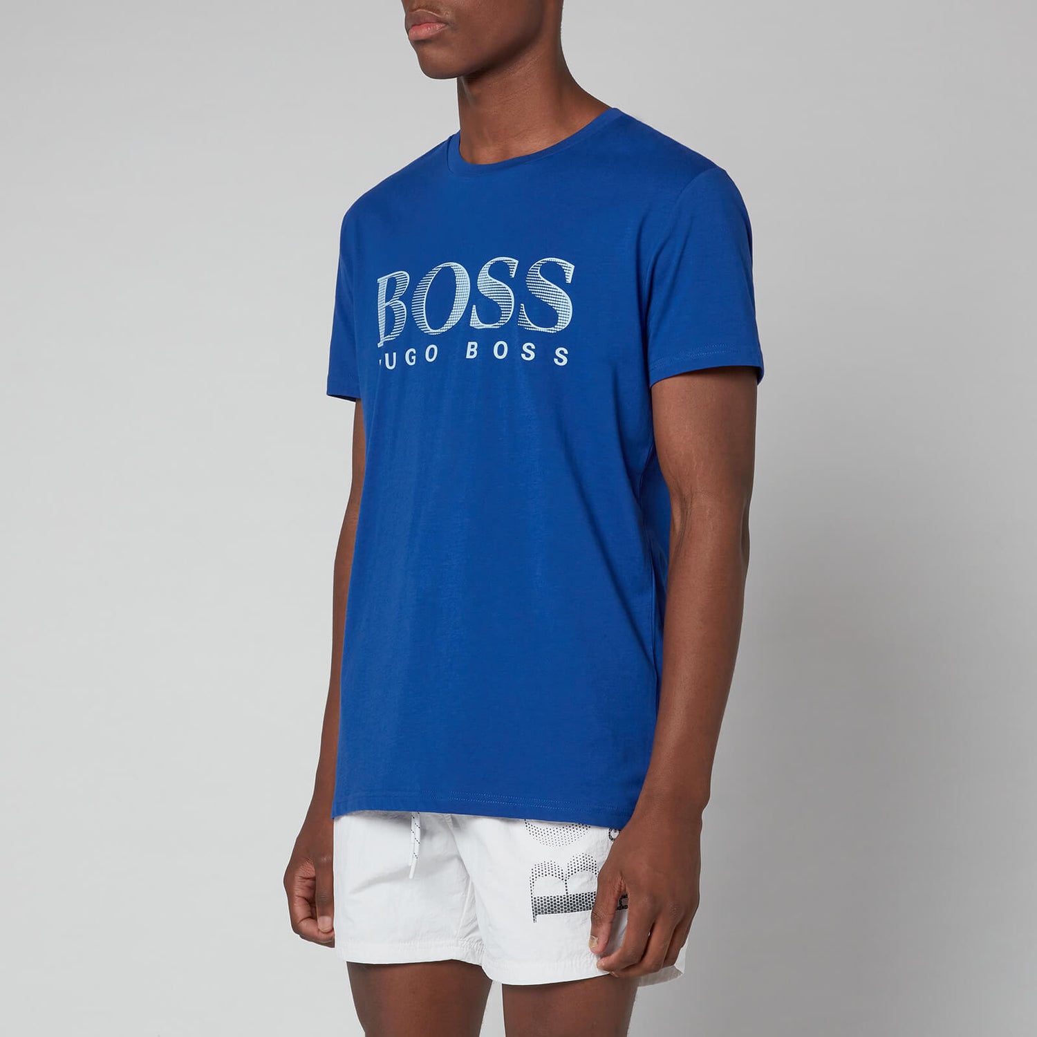 BOSS Bodywear Men's Relaxed Fit Upf 50+ T-Shirt - Medium Blue