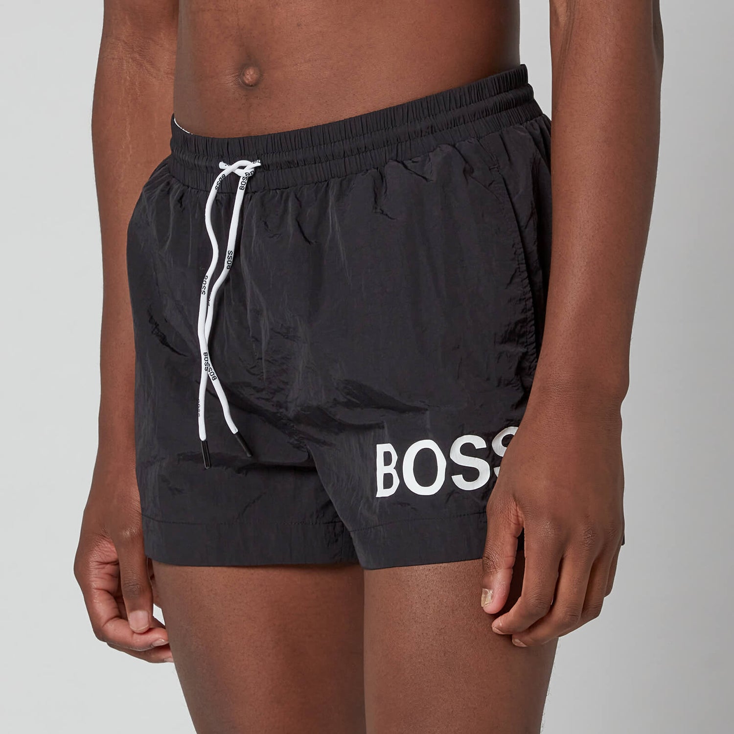 BOSS Bodywear Men's Short Length Logo Swimshorts - Black