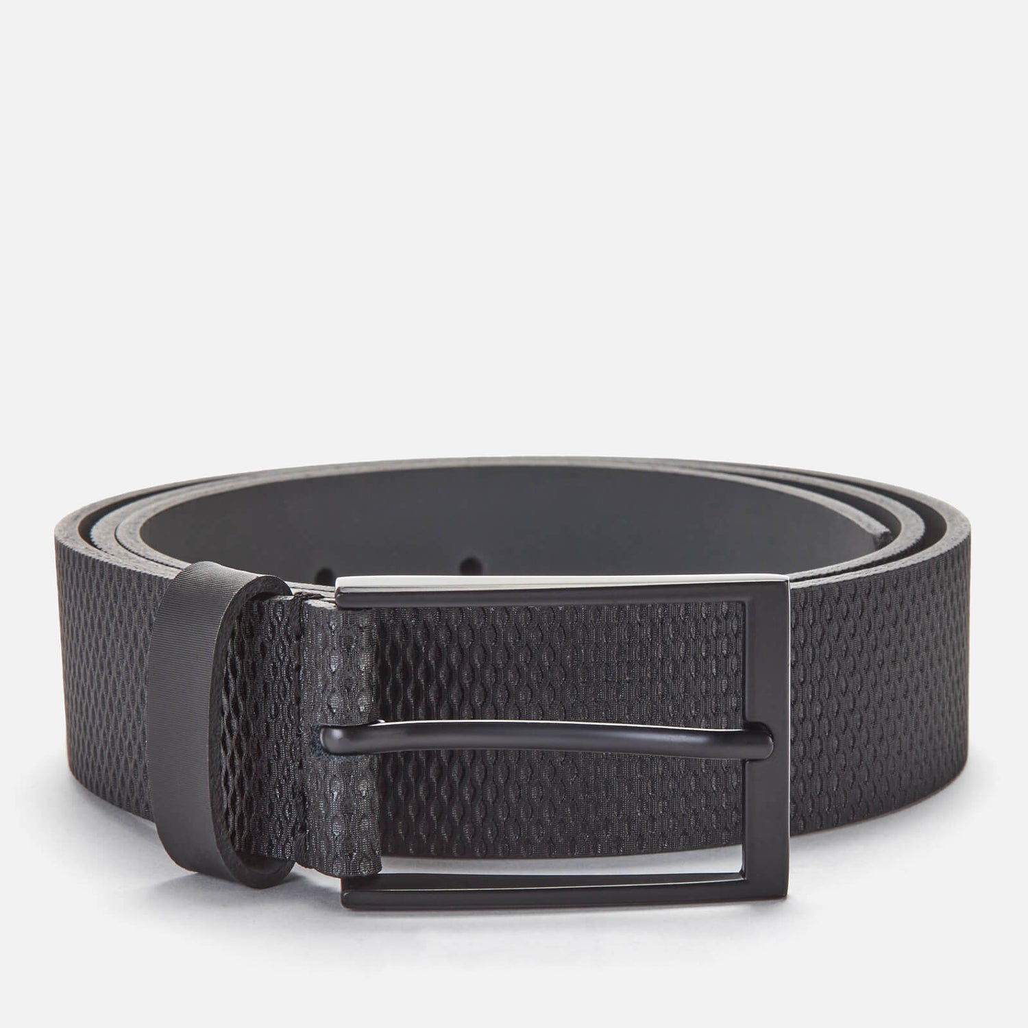 BOSS Men's Structured Leather Belt - Black - 100
