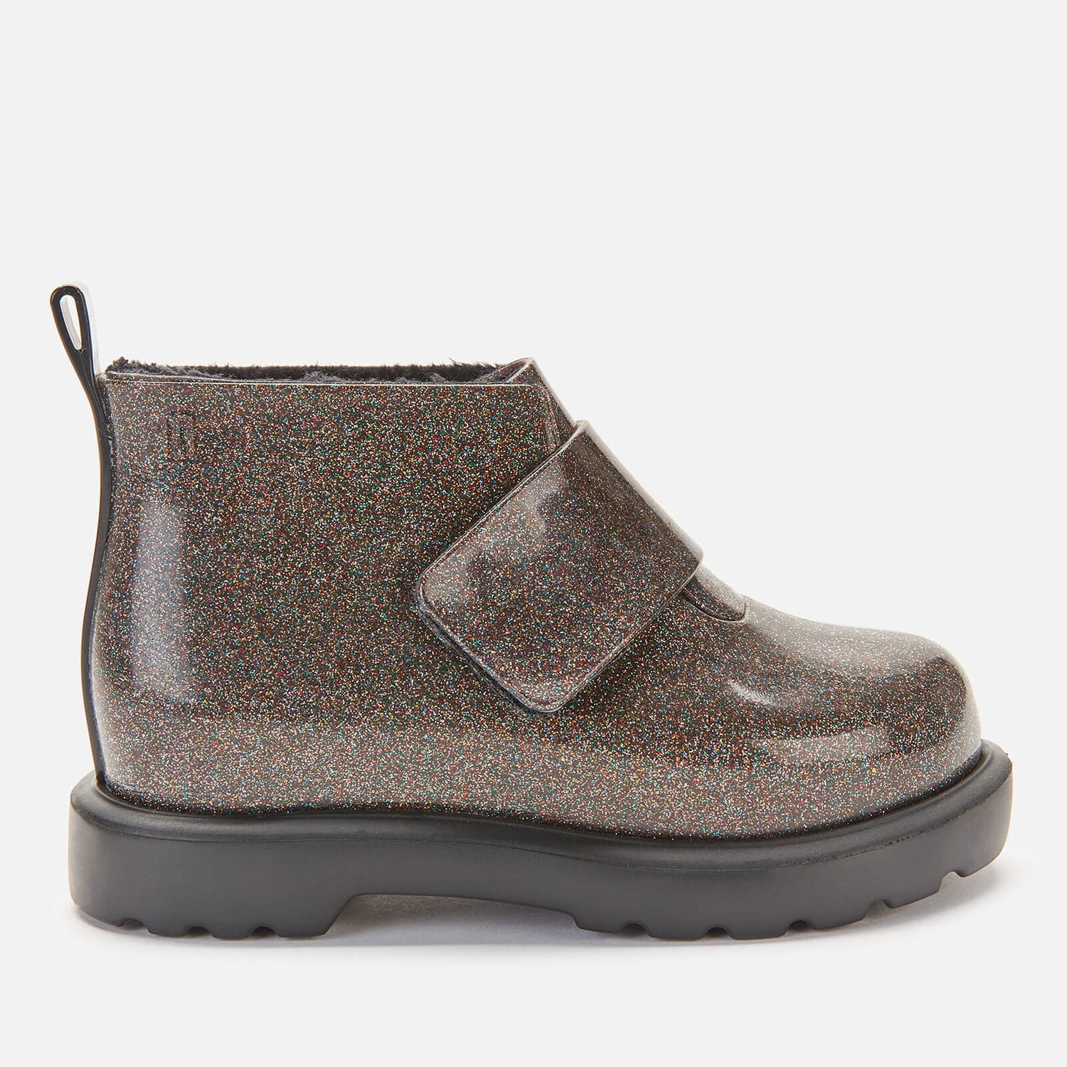 Mini Melissa Toddler's Mini Chelsea Boots - Black glitter