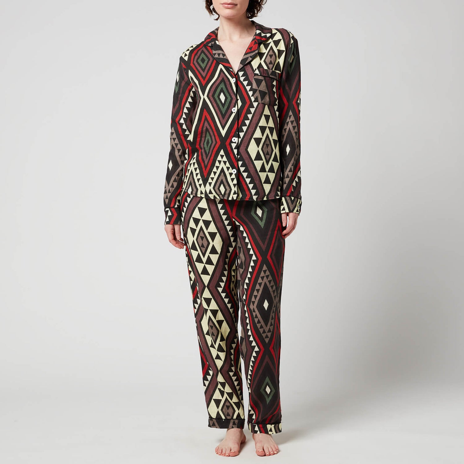 Desmond & Dempsey Women's D&D X Tristan Marler Long Pyjama Set - Multi
