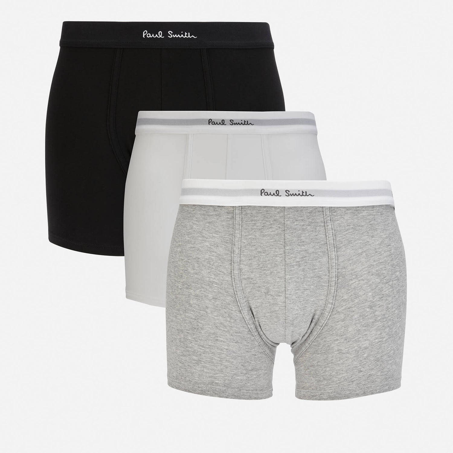 PS Paul Smith Men's 3-Pack Boxer Briefs - Black/Grey/White - S