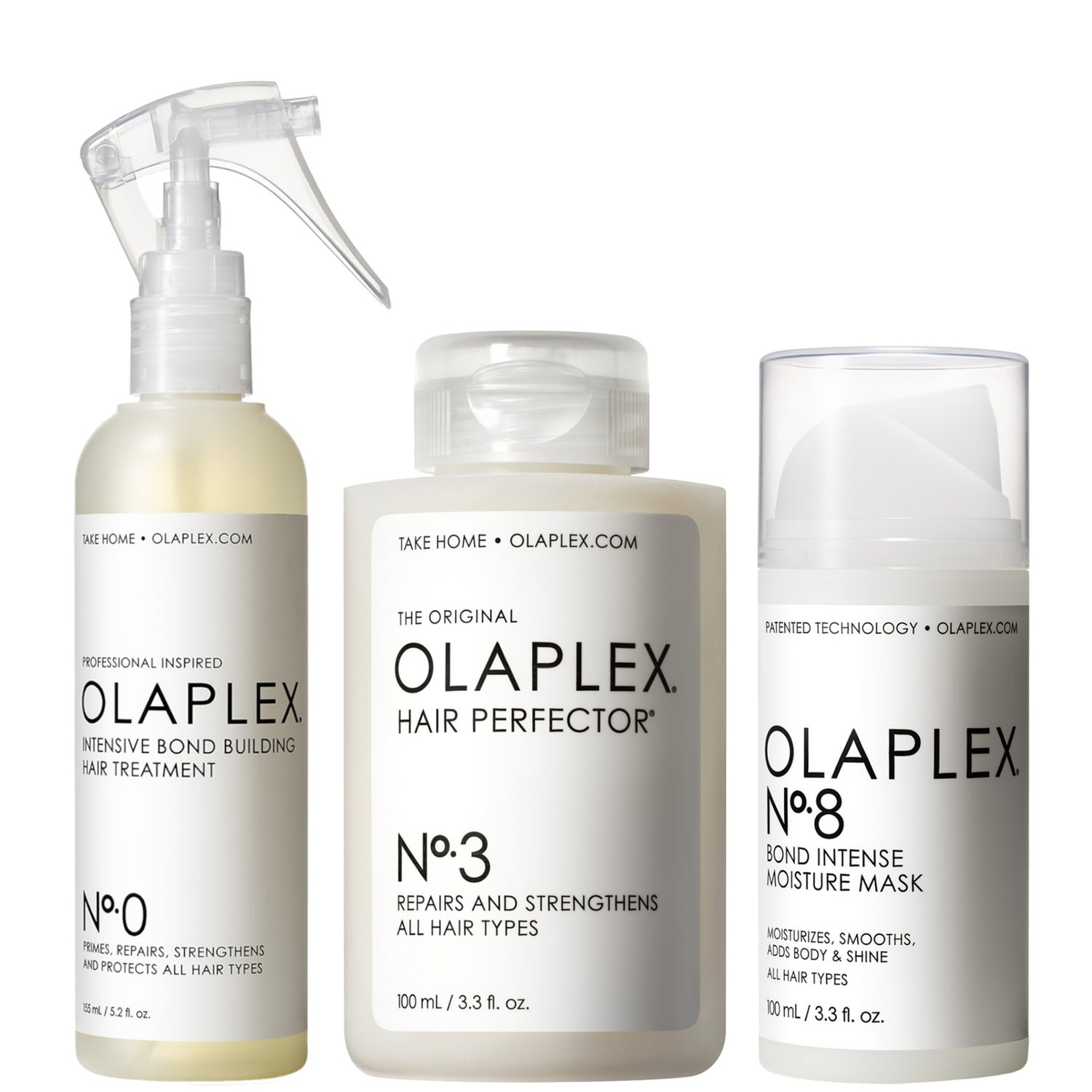 Olaplex No.0, No.3 and No.8 Bundle