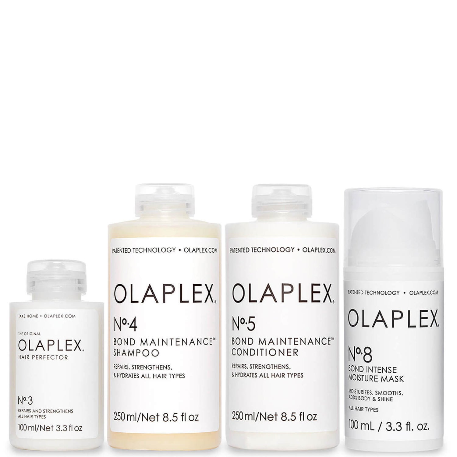 Набор средств по уходу за волосами Olaplex No.3, No.4, No.5 and No.8 Bundle