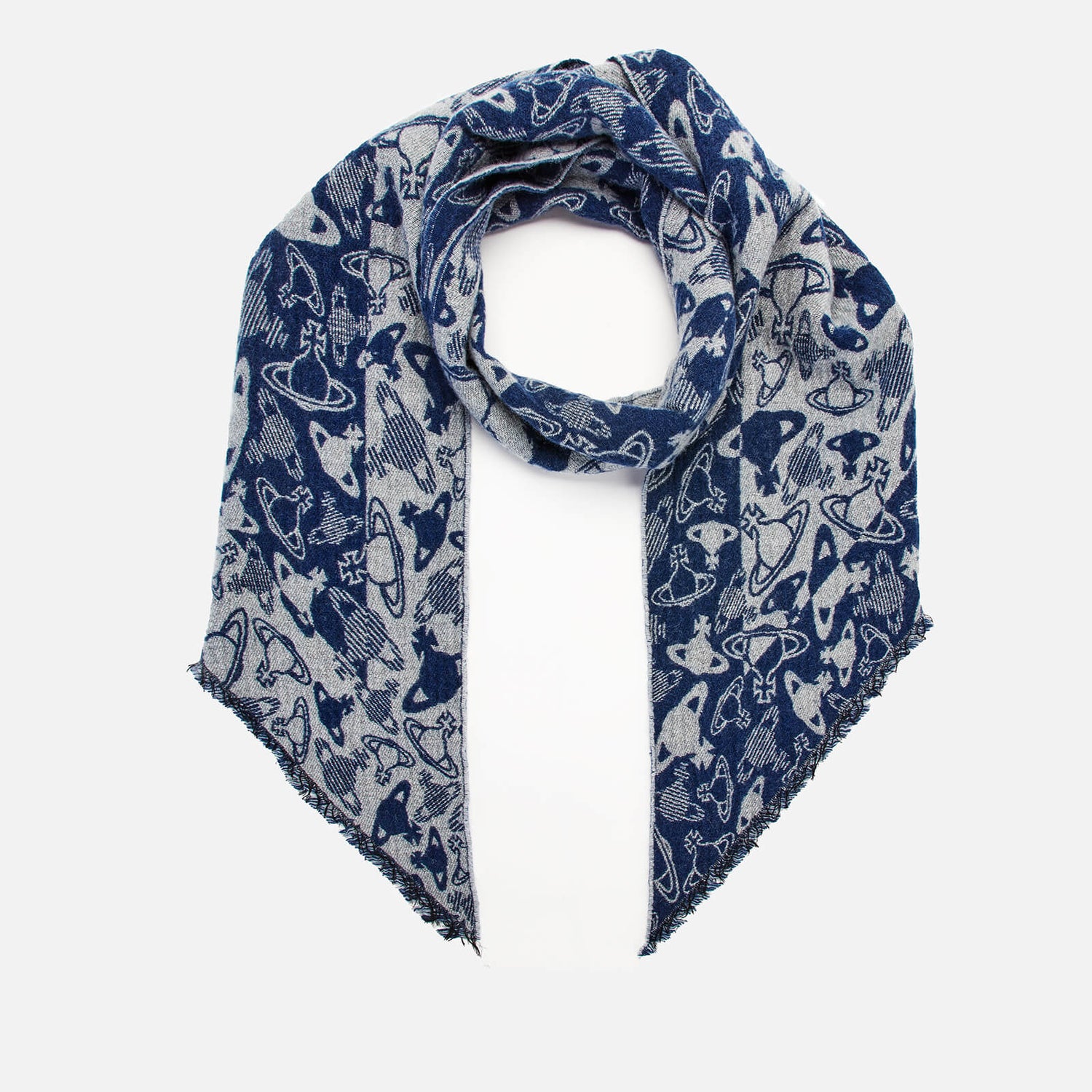 Vivienne Westwood Women's Two Point Silhouette Orb Scarf - Night Blue