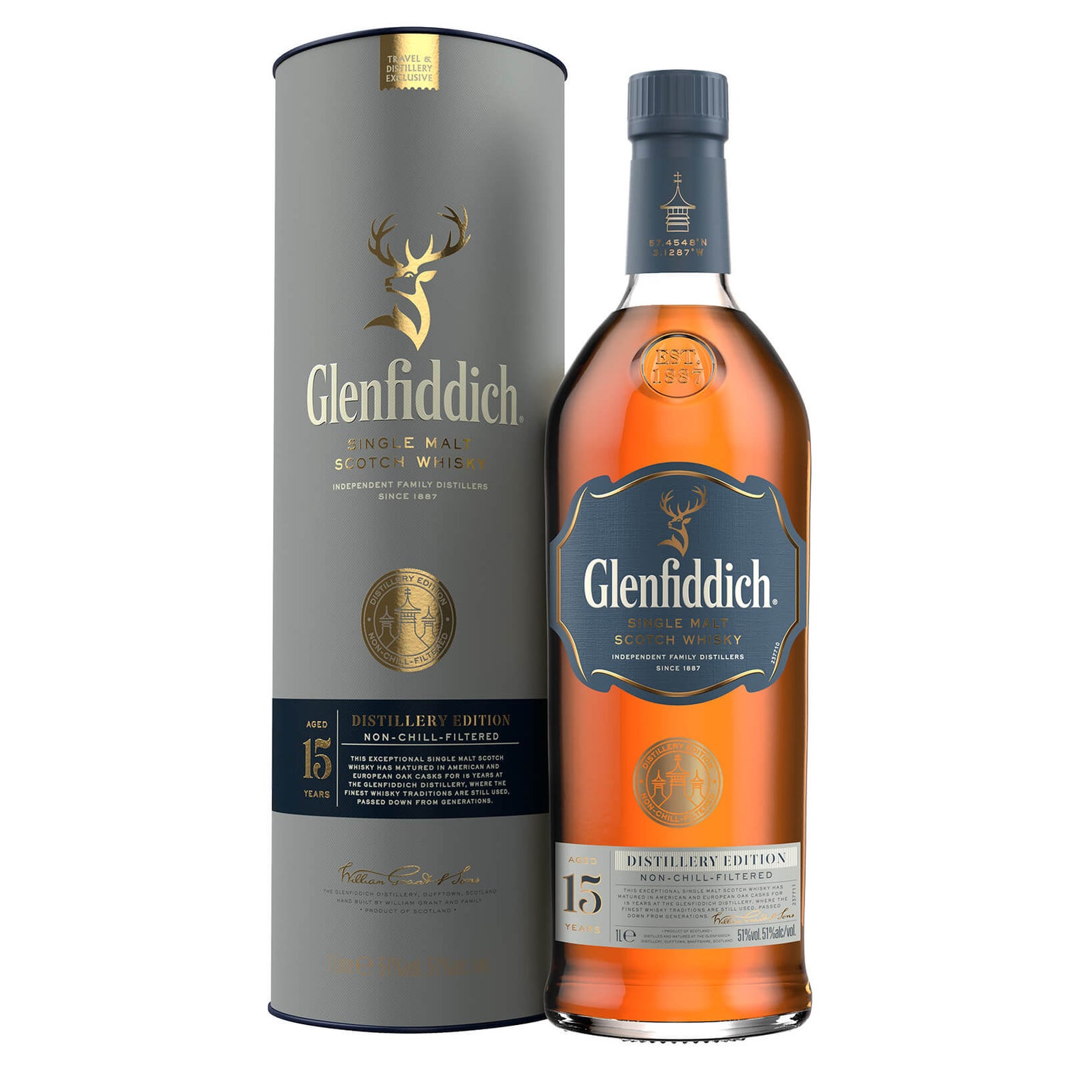 Glenfiddich Distillery Edition 15 Year Old Single Malt Scotch Whisky 1l