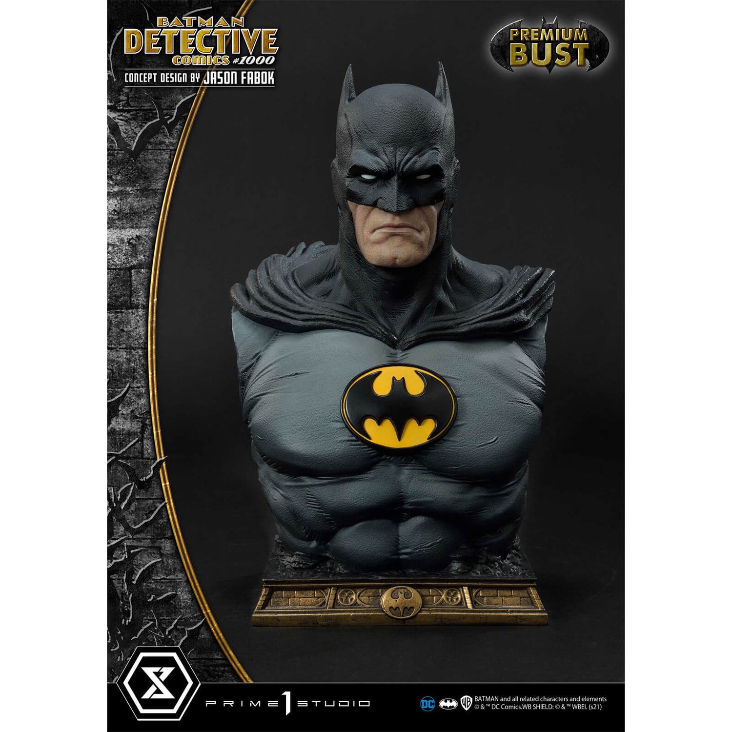 Prime 1 Studio Dc Comics Bust Batman Detective Comics 1000 Concept Design By Jason Fabok 26 Cm Merchandise Zavvi Uk