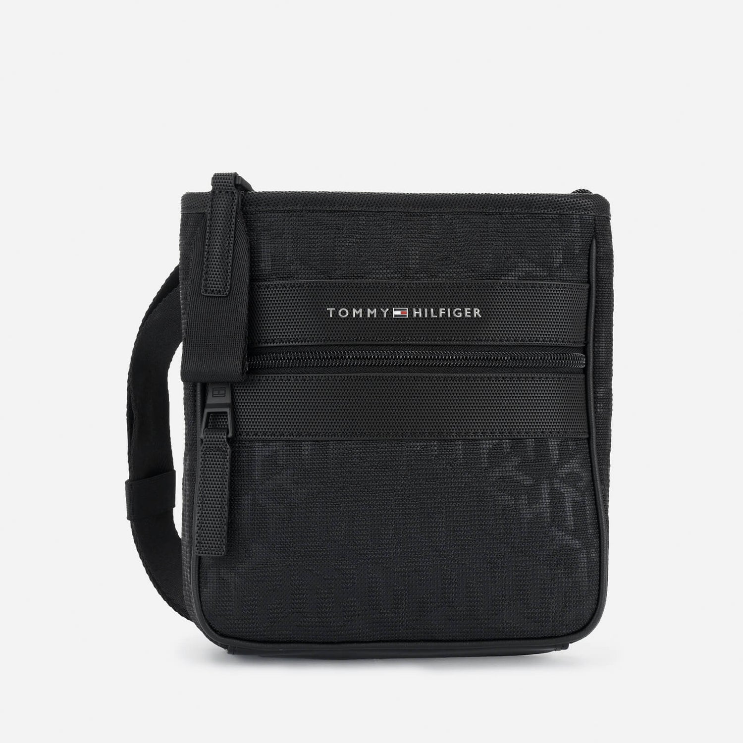 Tommy Hilfiger Men's Elevated Nylon Monogram Mini Crossover Bag - Black