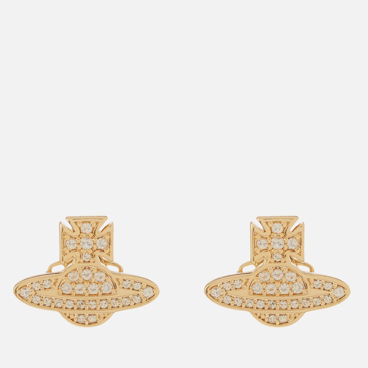 Vivienne Westwood Women's Romina Pave Orb Earrings - Gold Jonquil CZ