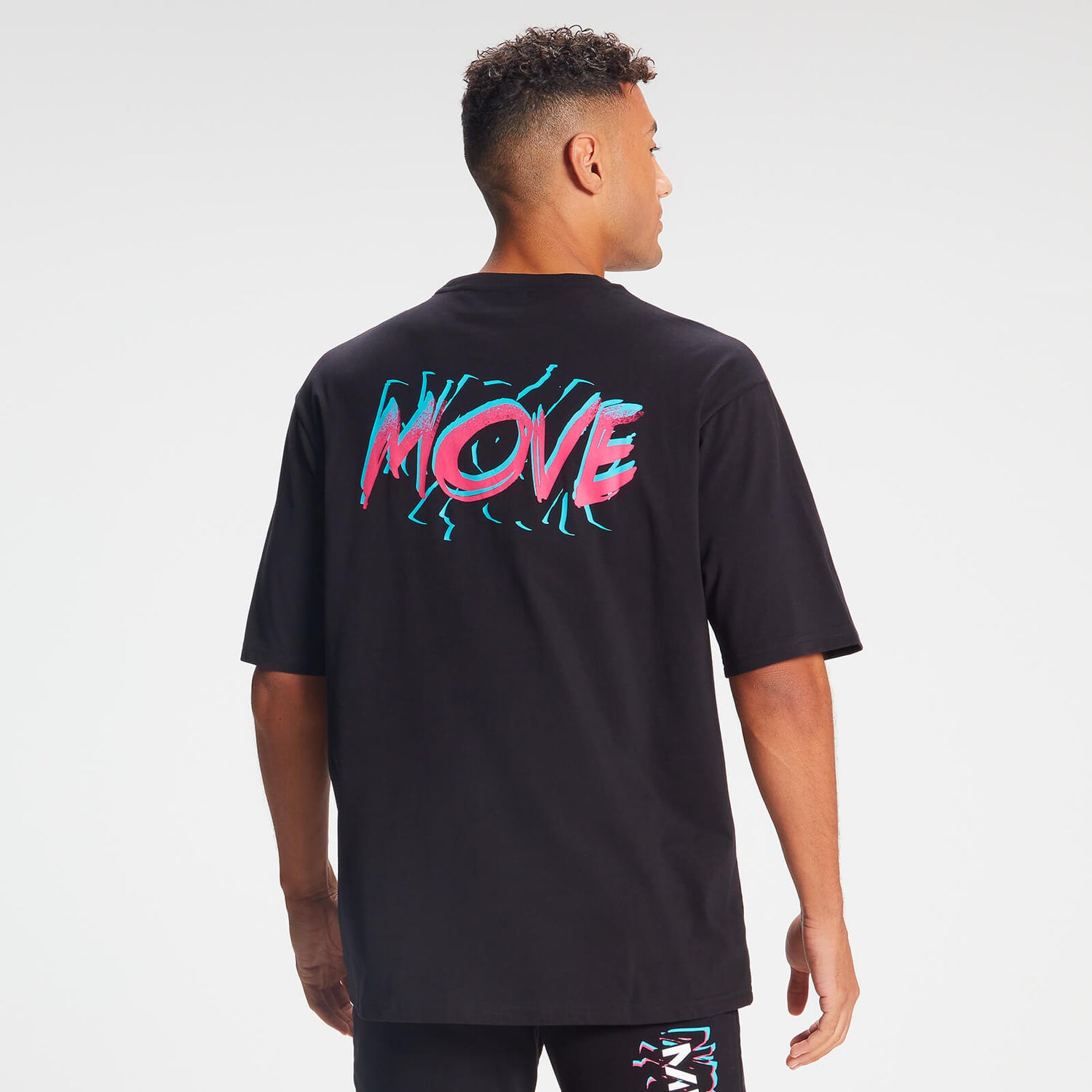 MP Retro Move T-shirt met extra grote pasvorm voor heren - Zwart