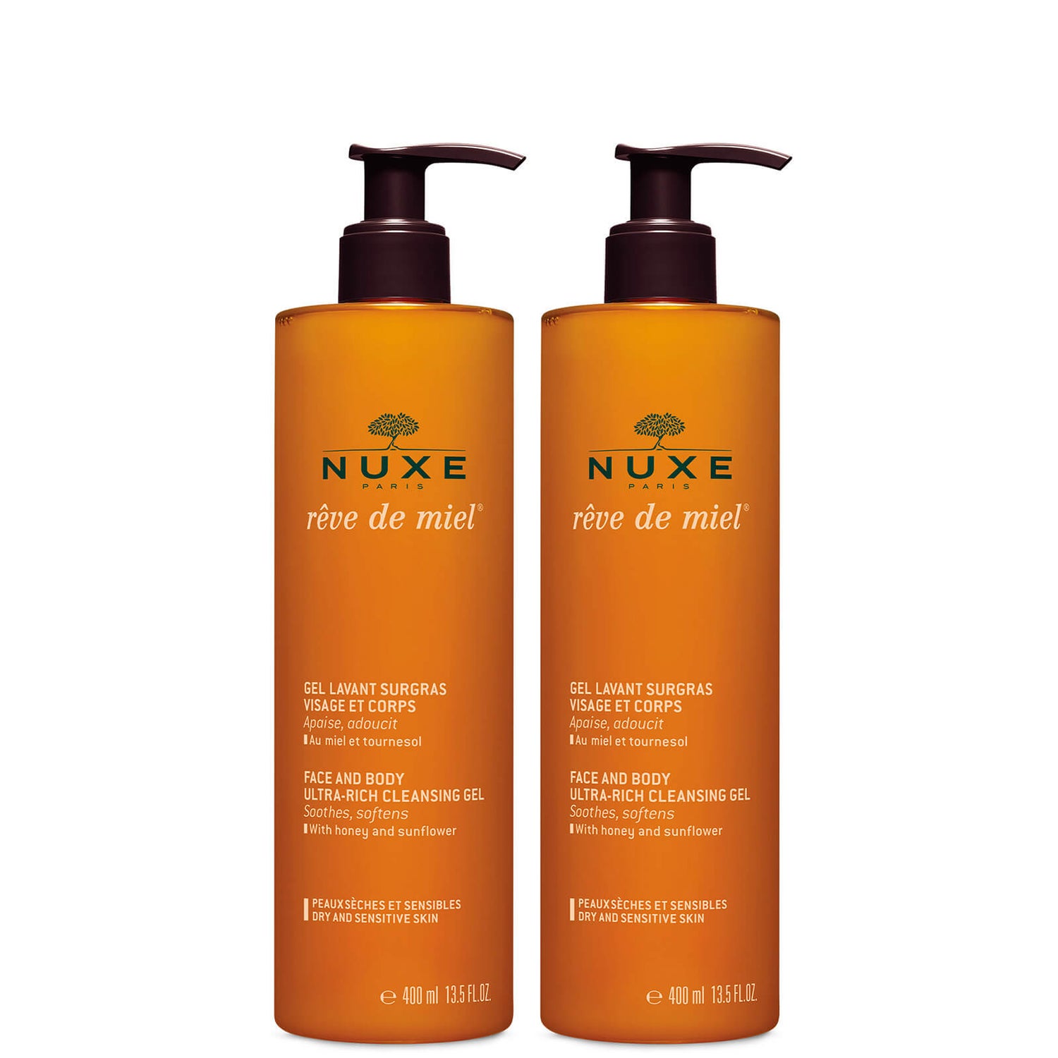 Duo Cleansing gels surgras face and body Rêve de Miel®