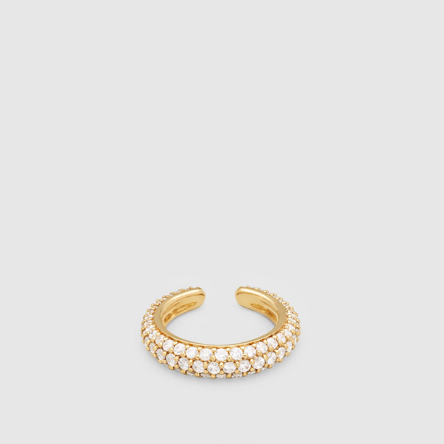 Tom Wood Women's Ear Cuff Slim Zirconia Gold 925 Silver/9K Gold - Gold