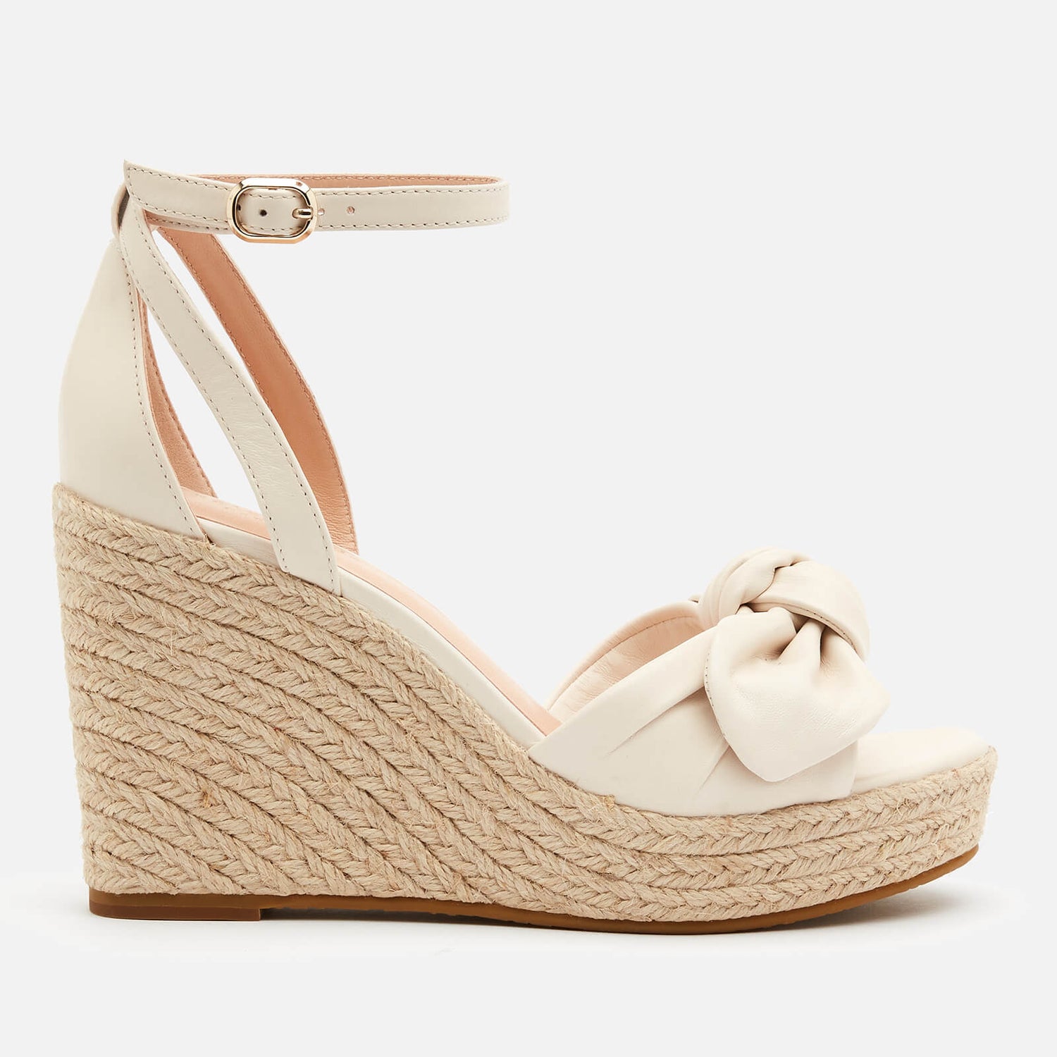 Kate Spade New York Women's Tianna Leather Wedged Sandals - Parchment
