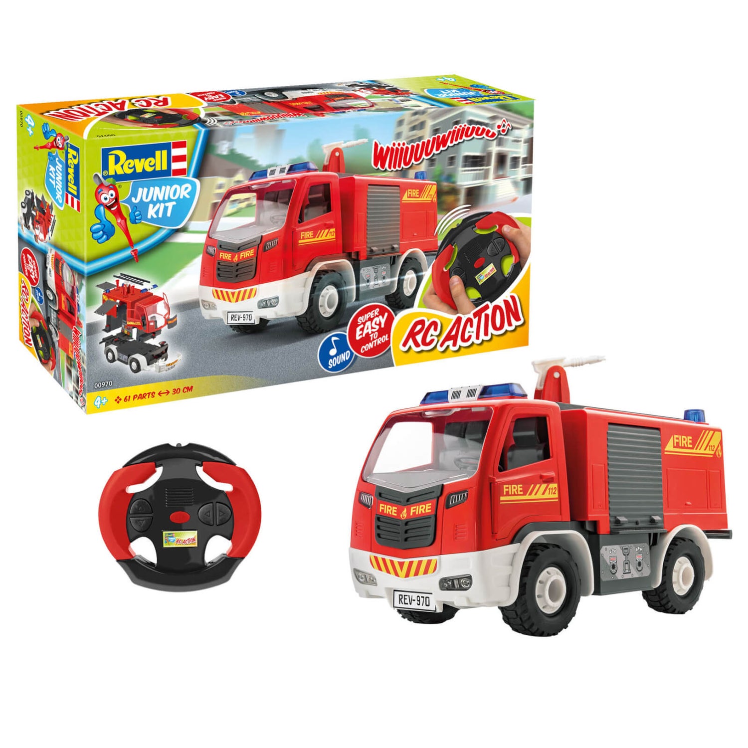 Junior Kit RC Fire Truck Model Kit (1:20 Scale)