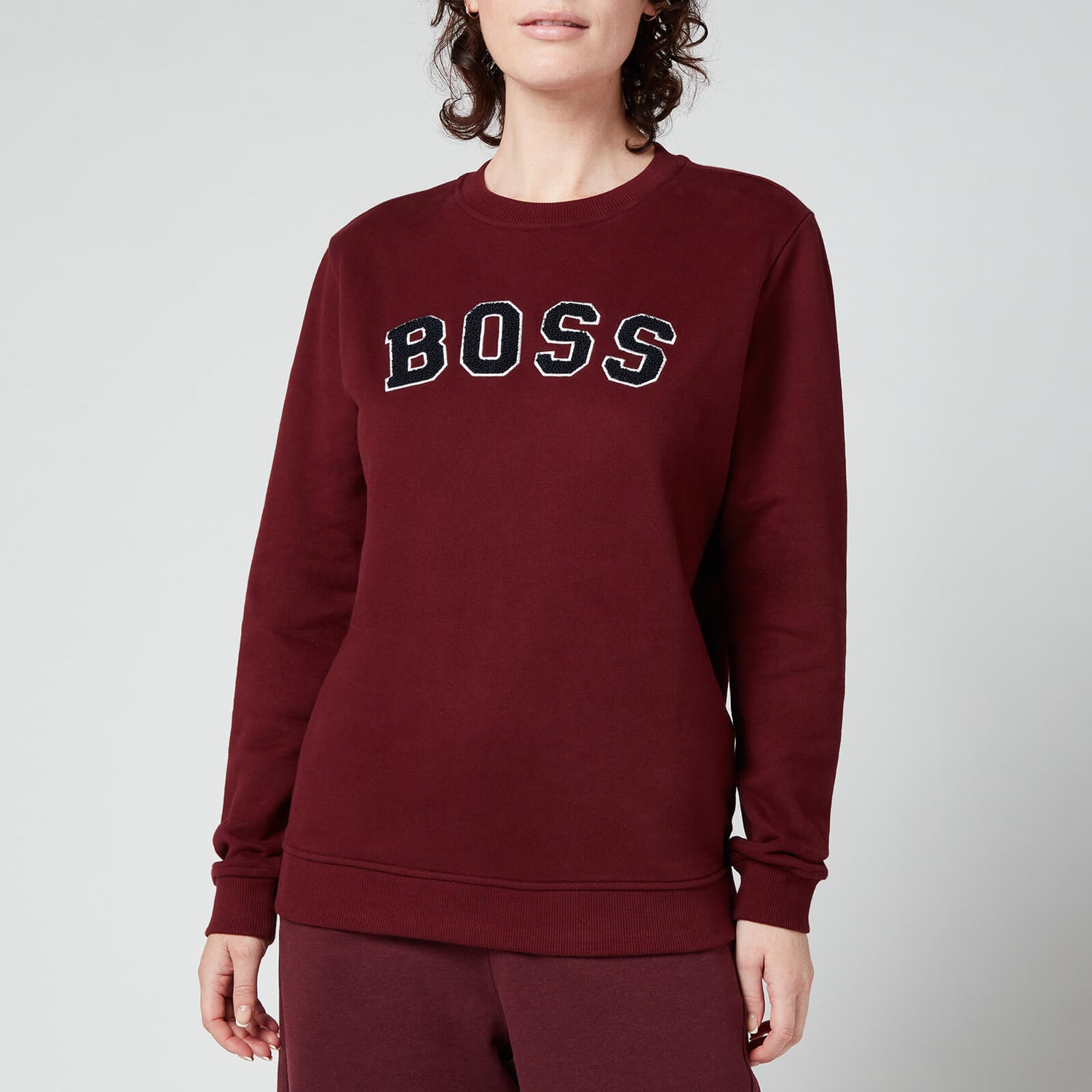 BOSS Women's C_Esety Sweatshirt - Dark Red - XS