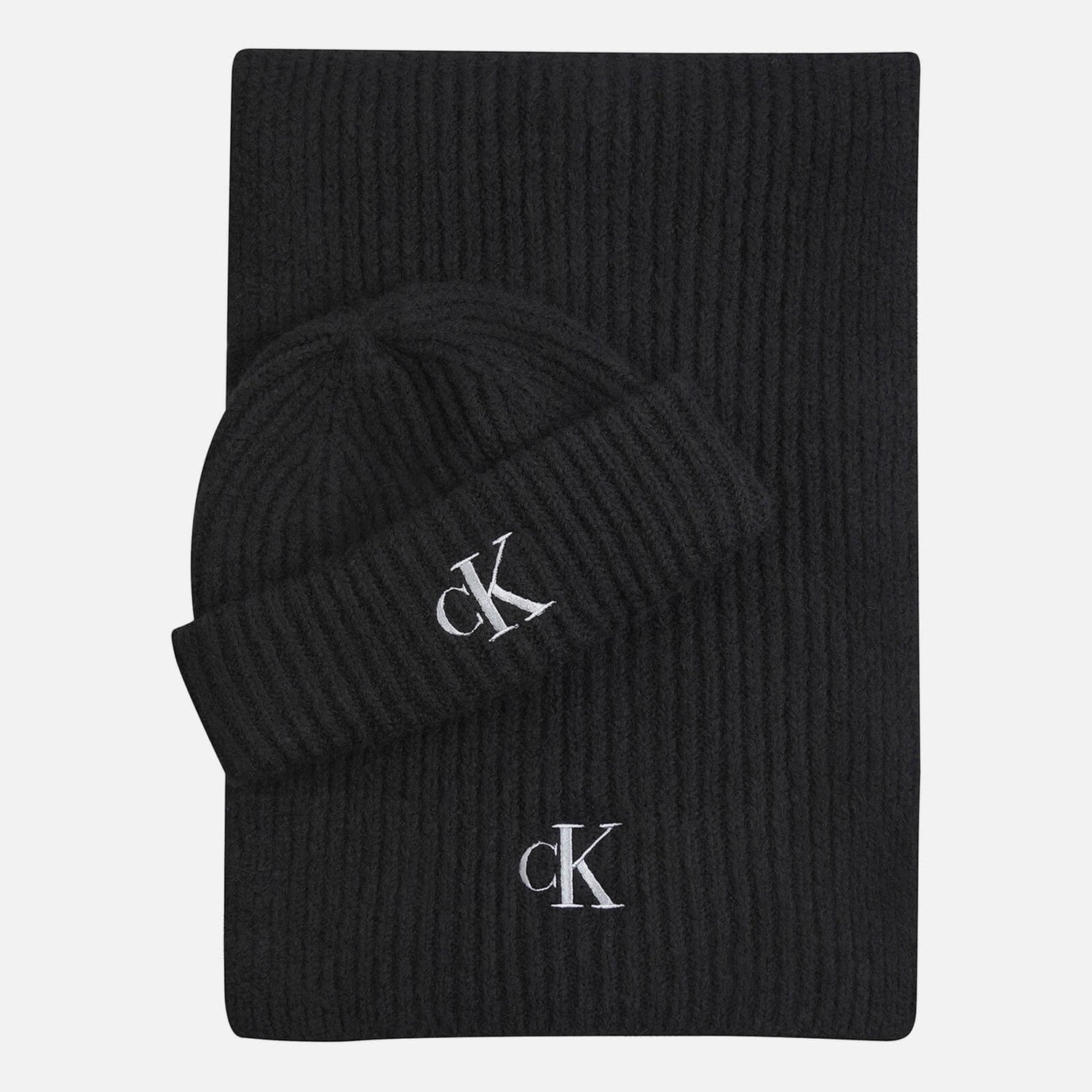 Calvin Klein Jeans Women's Wool Beanie + Scarf - Black