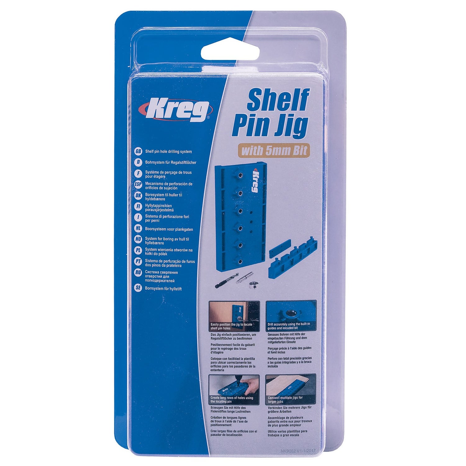 Kreg KMA3220-INT Shelf Pin Jig with 5mm 