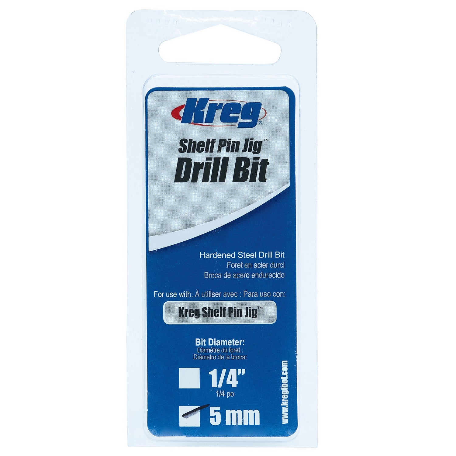 Kreg KMA3215 Shelf Pin Jig 5mm Drill Bit 