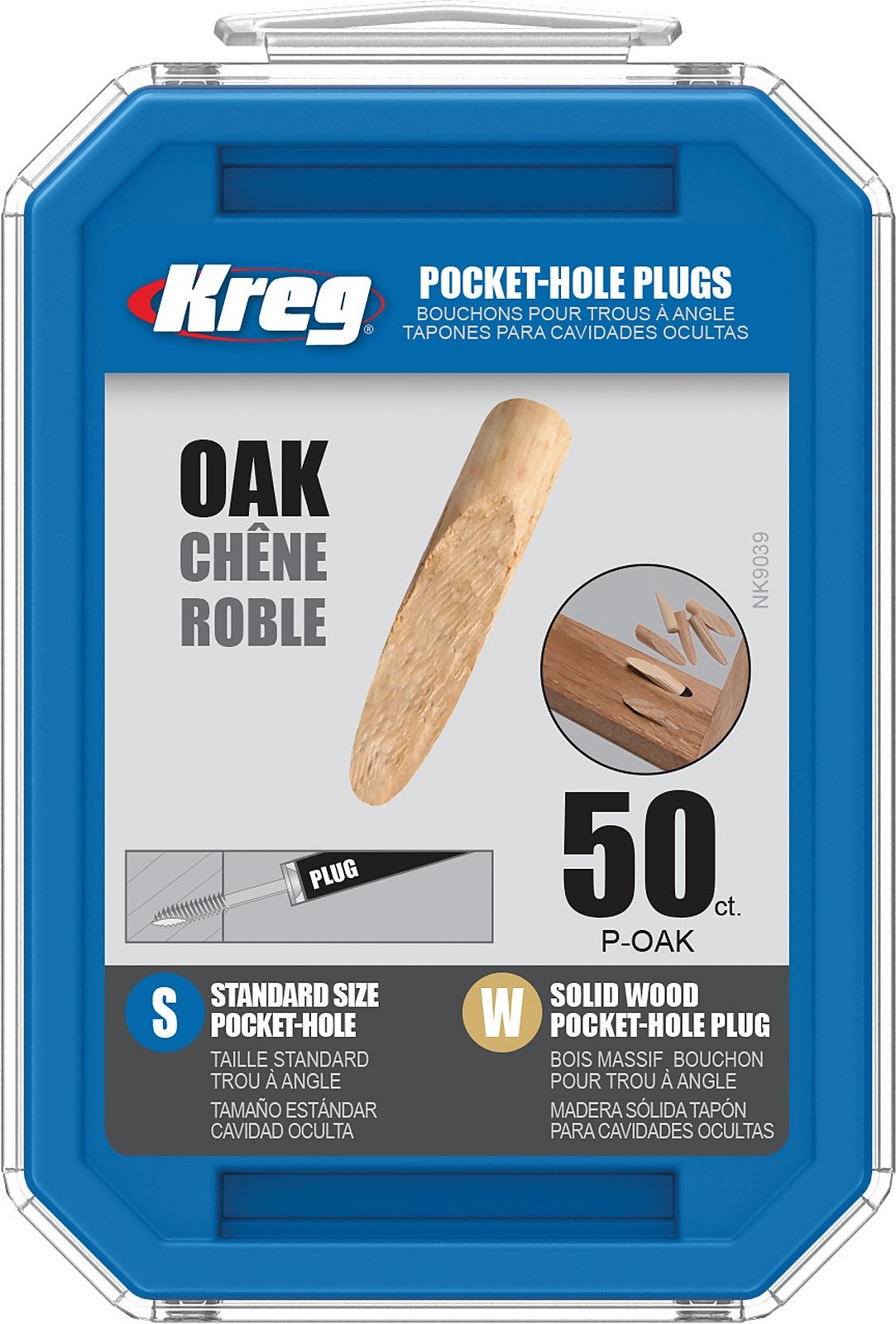 Kreg P Oak Solid Wood Pocket Hole Plug Oak 50 Pack Homebase