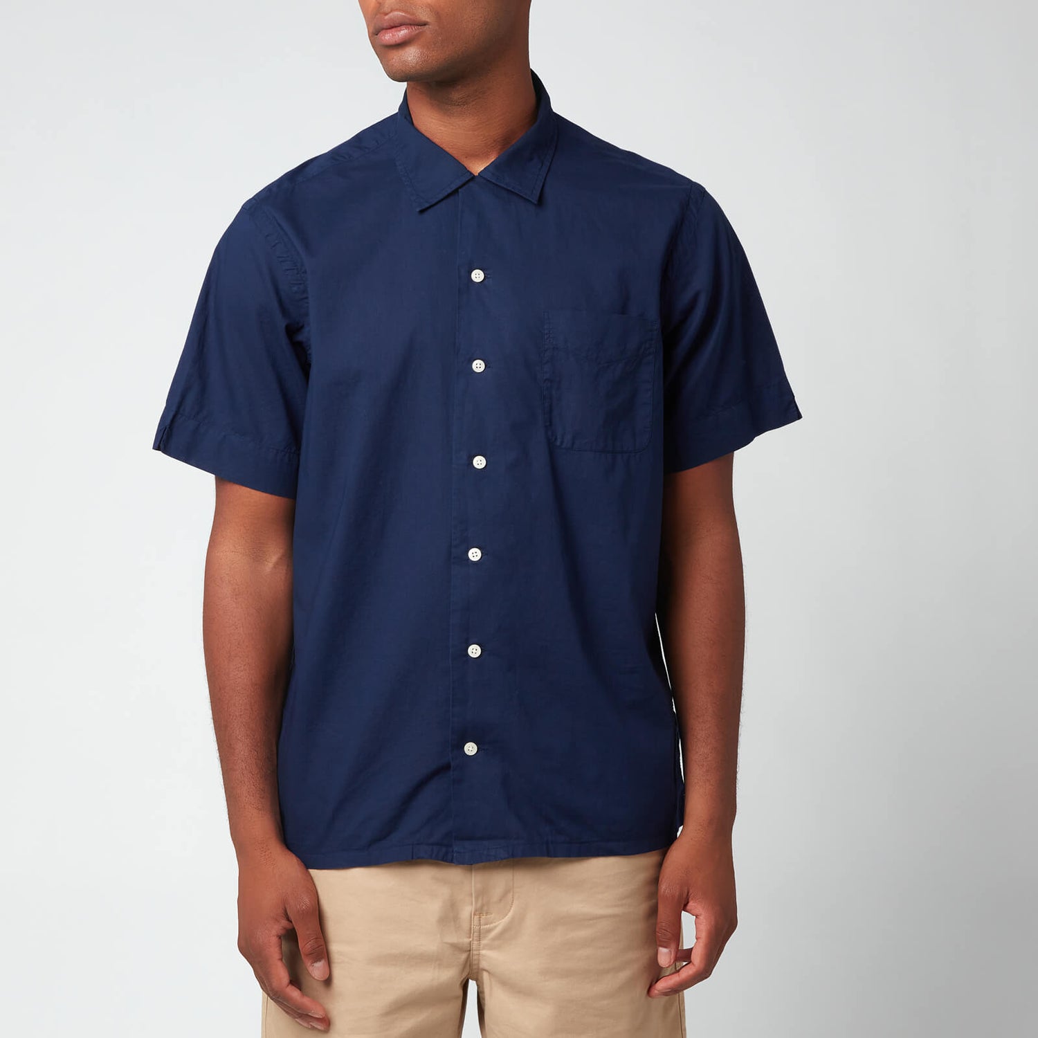 Polo Ralph Lauren Men's Cotton Short Sleeve Shirt - Newport Navy - S
