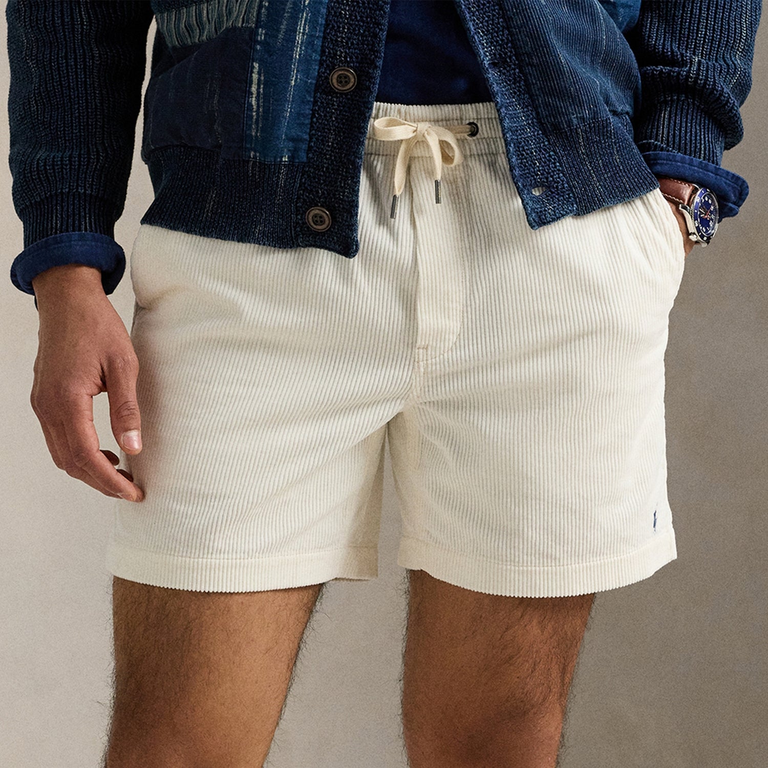 Polo Ralph Lauren Men's Corduroy Prepster Shorts - Warm White - S