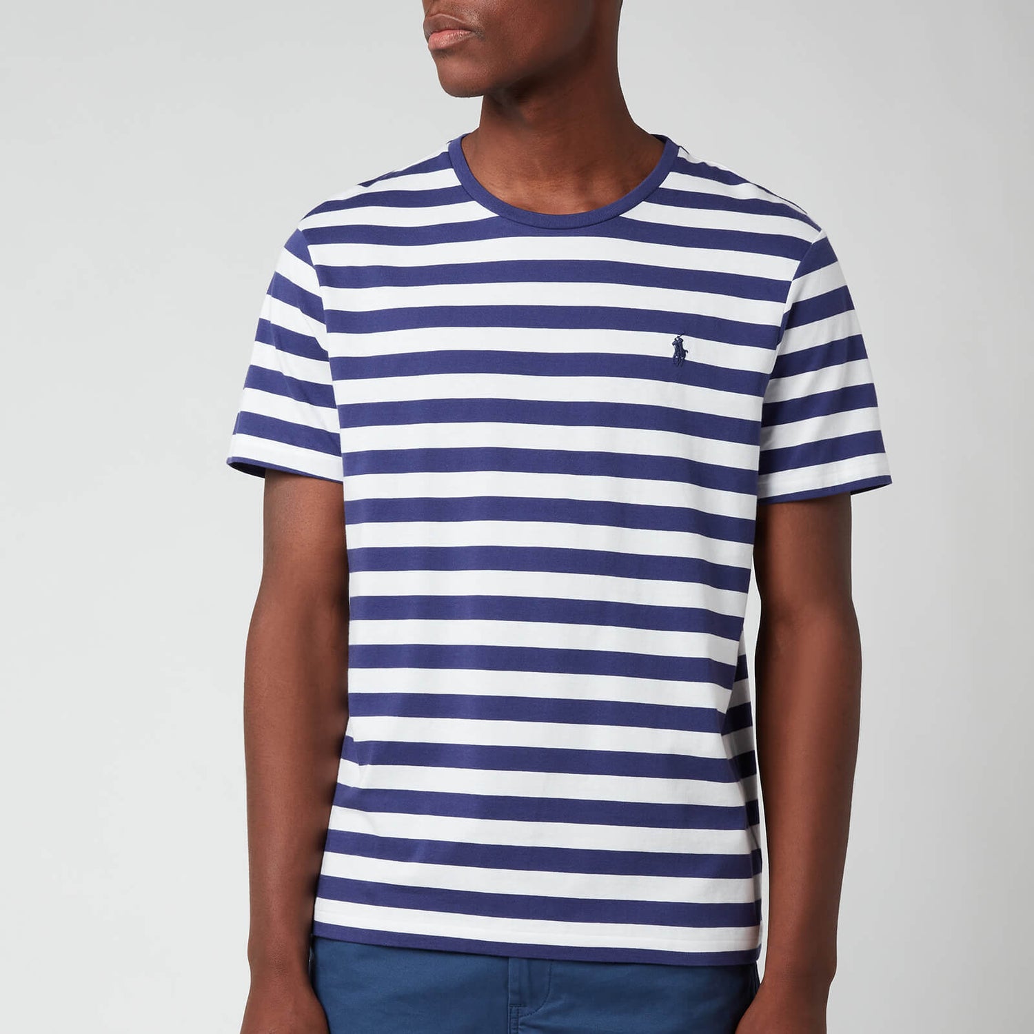 Polo Ralph Lauren Men's Jersey Stripe T-Shirt - Boathouse Navy/White