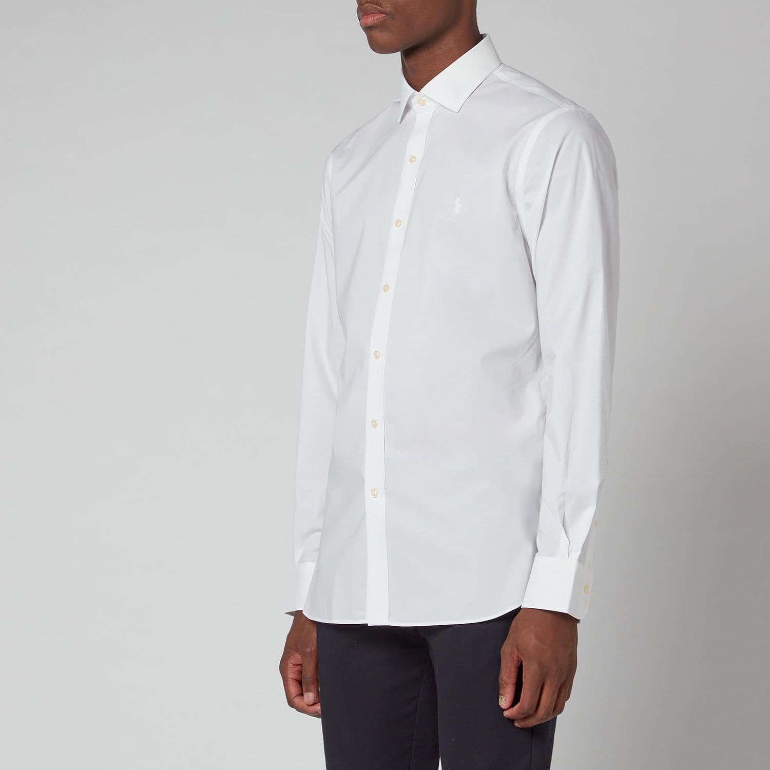 Polo Ralph Lauren Men's Slim Fit Poplin Shirt - White - 15.5