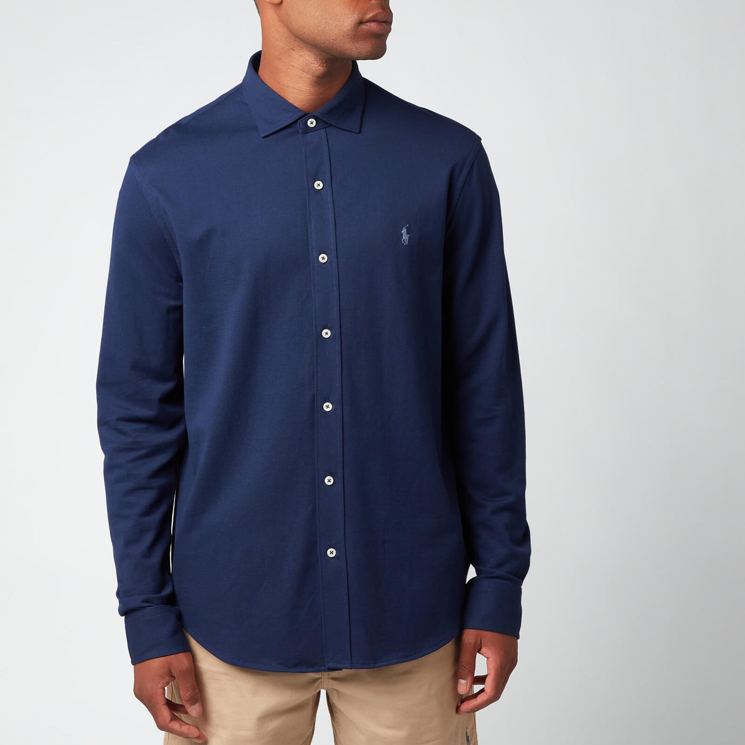 Polo Ralph Lauren Men's Custom Fit Mesh Oxford Shirt - Newport Navy