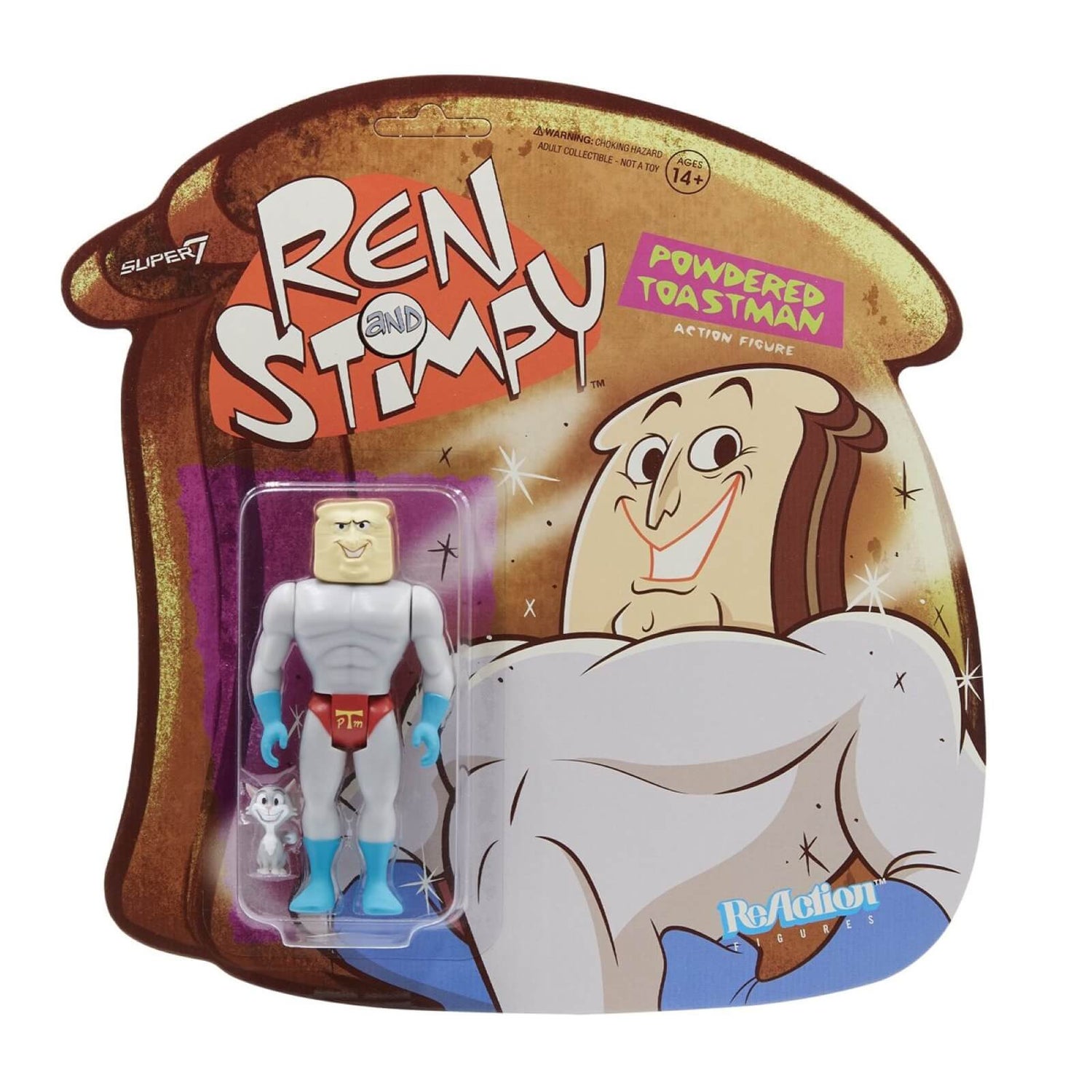 Super7 Ren & Stimpy ReAction Figure - Powdered Toast Man