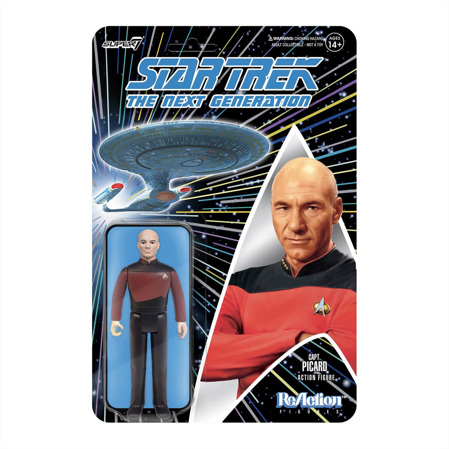 Super7 Star Trek The Next Generation ReAction Figuur - Picard