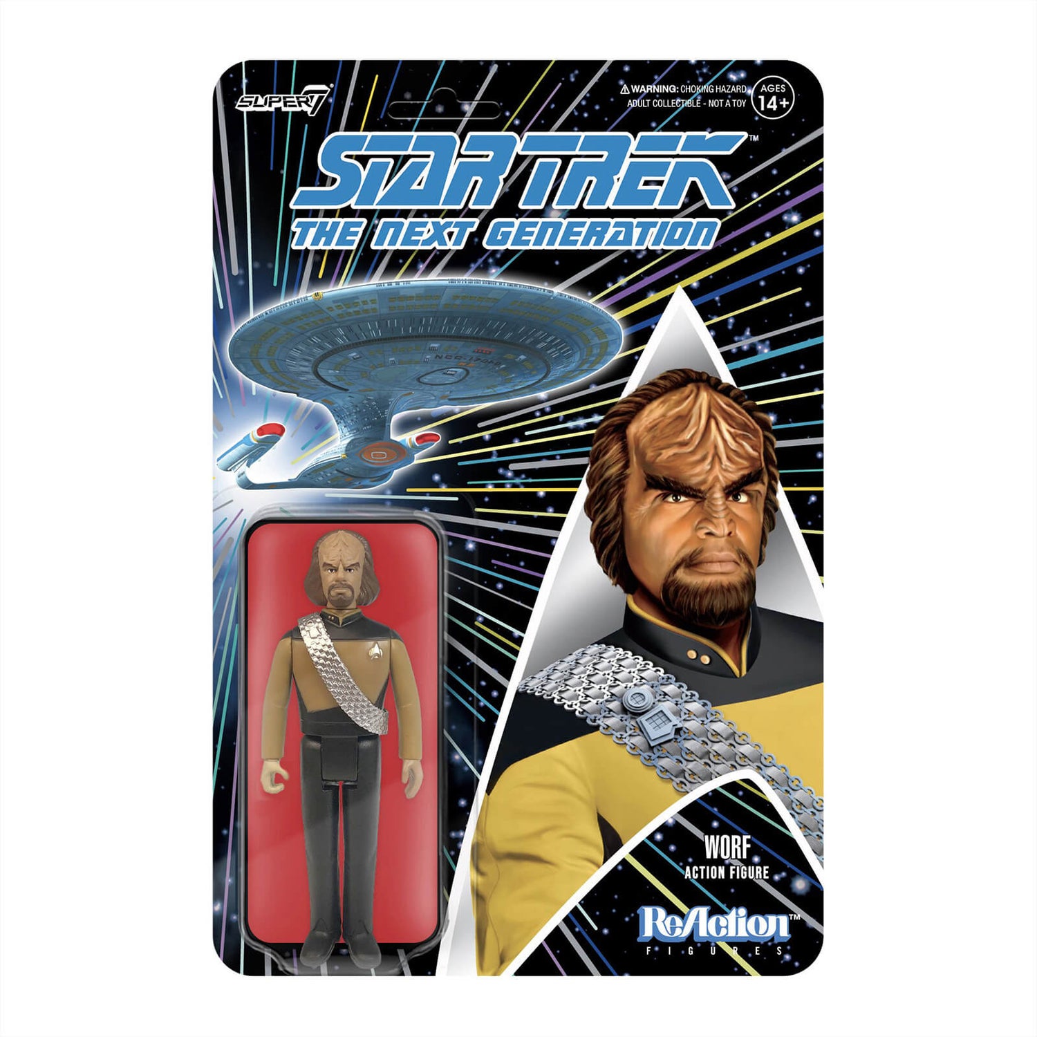 Super7 Star Trek The Next Generation ReAction Figuur - Worf