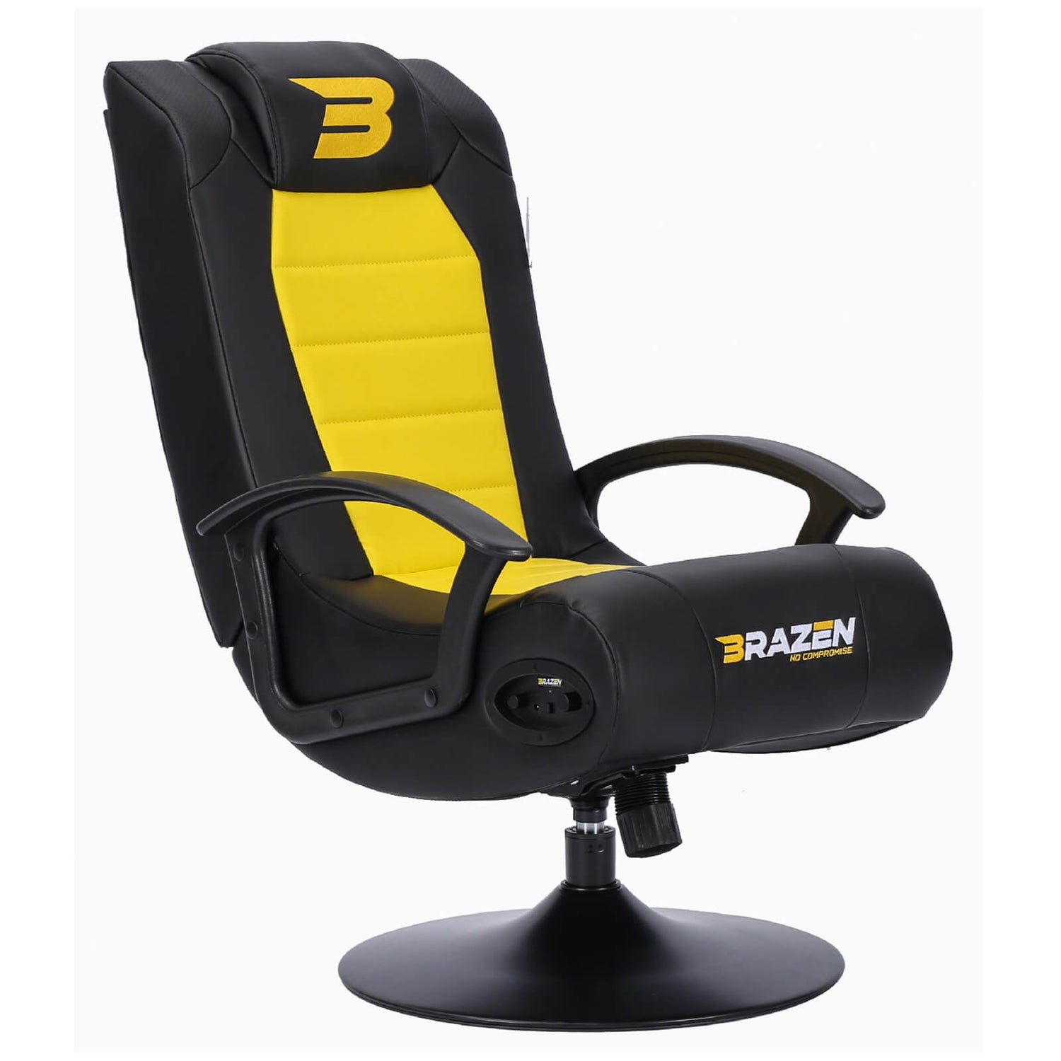 BraZen Stag 2.1 Bluetooth Surround Sound Gaming Chair - Yellow