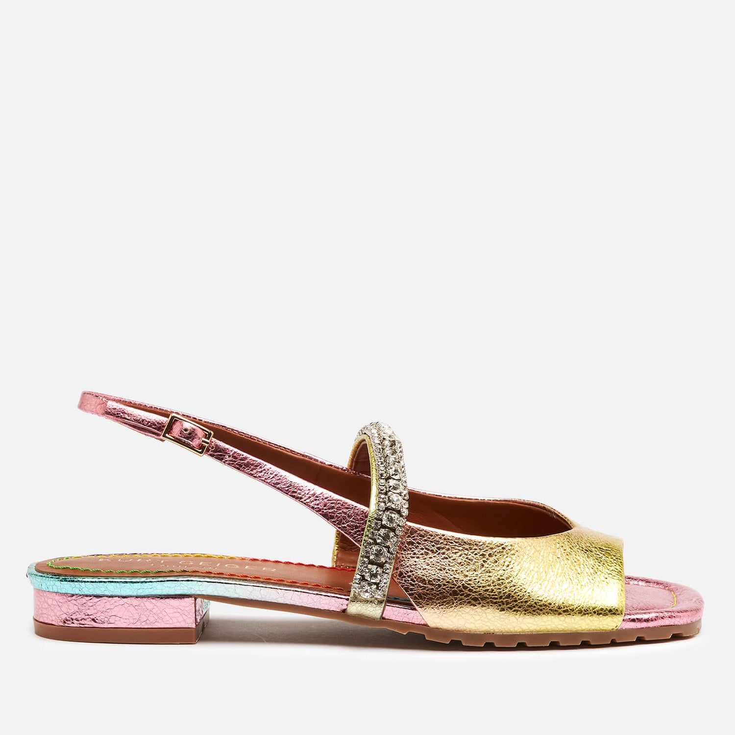 Kurt Geiger London Women's Princeley Leather Sandals - Pink Comb - UK 4