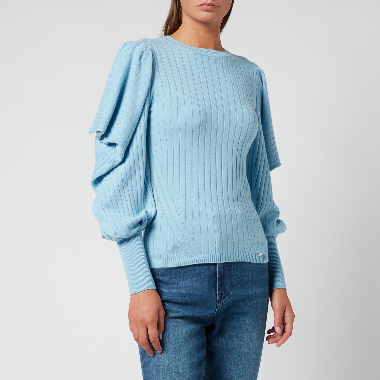 Ted Baker Women's Bubless Extreme Sleeve Knit Sweater - Light Blue - UK 6