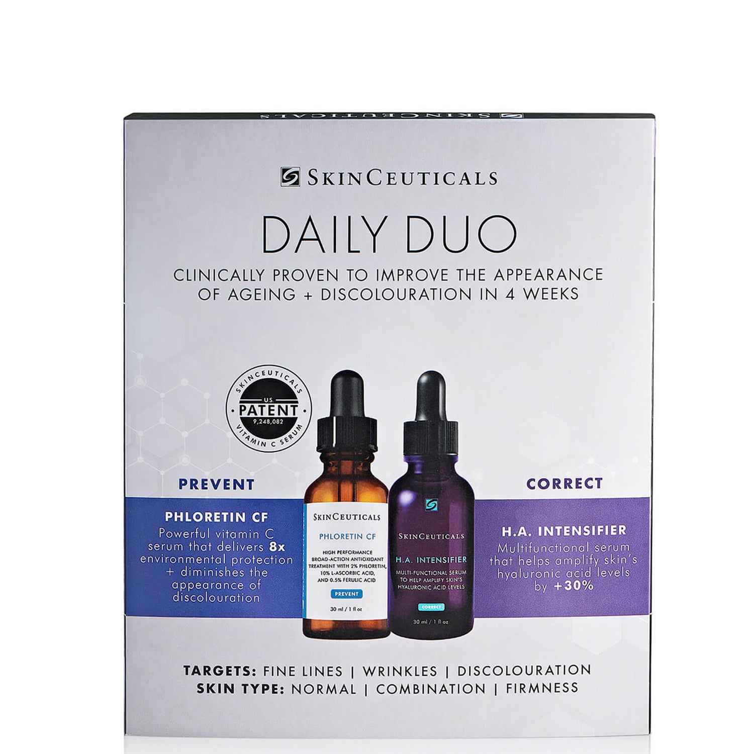 SkinCeuticals Daily Duo Phloretin + H.A Intensifier for Normal, Combination and Discolouration-Prone Skin (Worth £240.00)