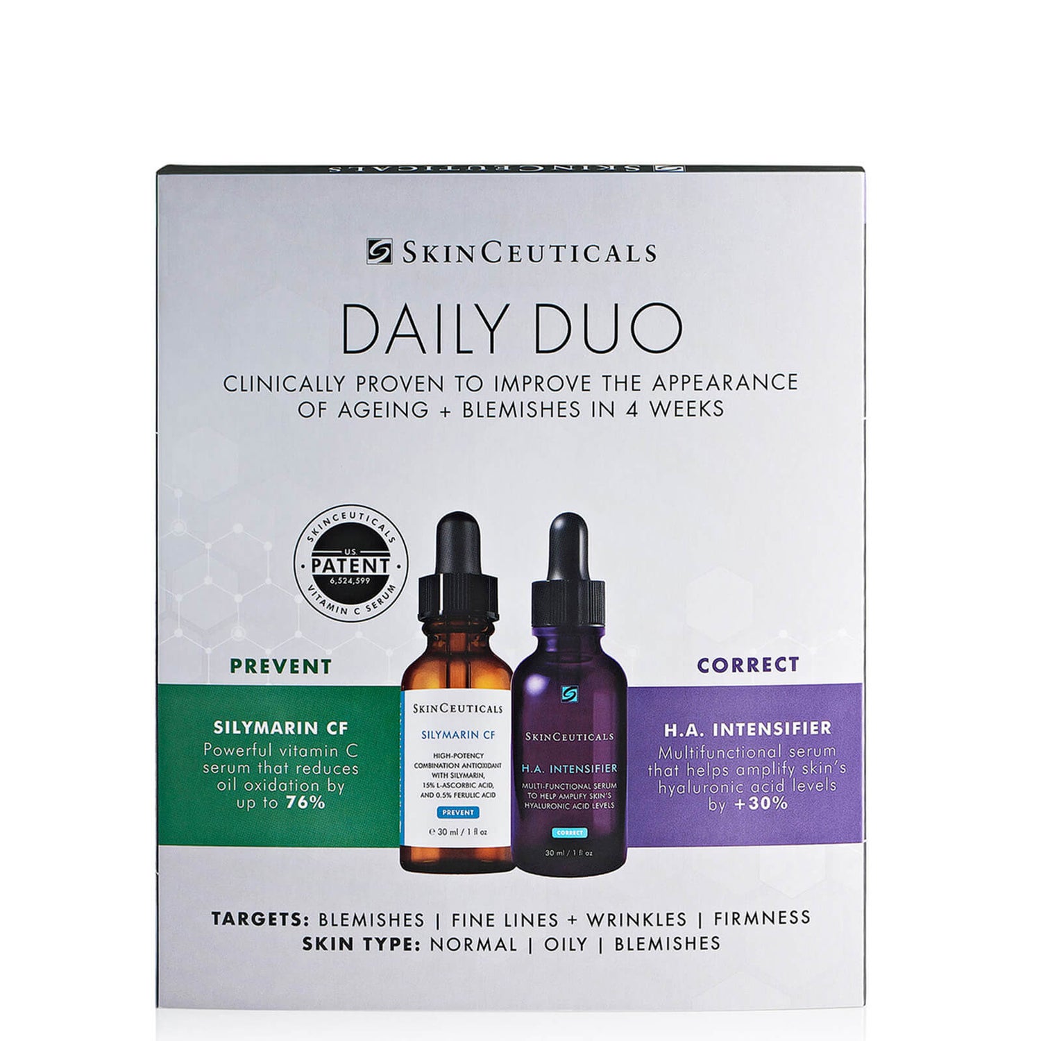 SkinCeuticals Daily Duo Silymarin + H.A Intensifier for Normal, Oily and Blemish-Prone Skin (Worth £235.00)