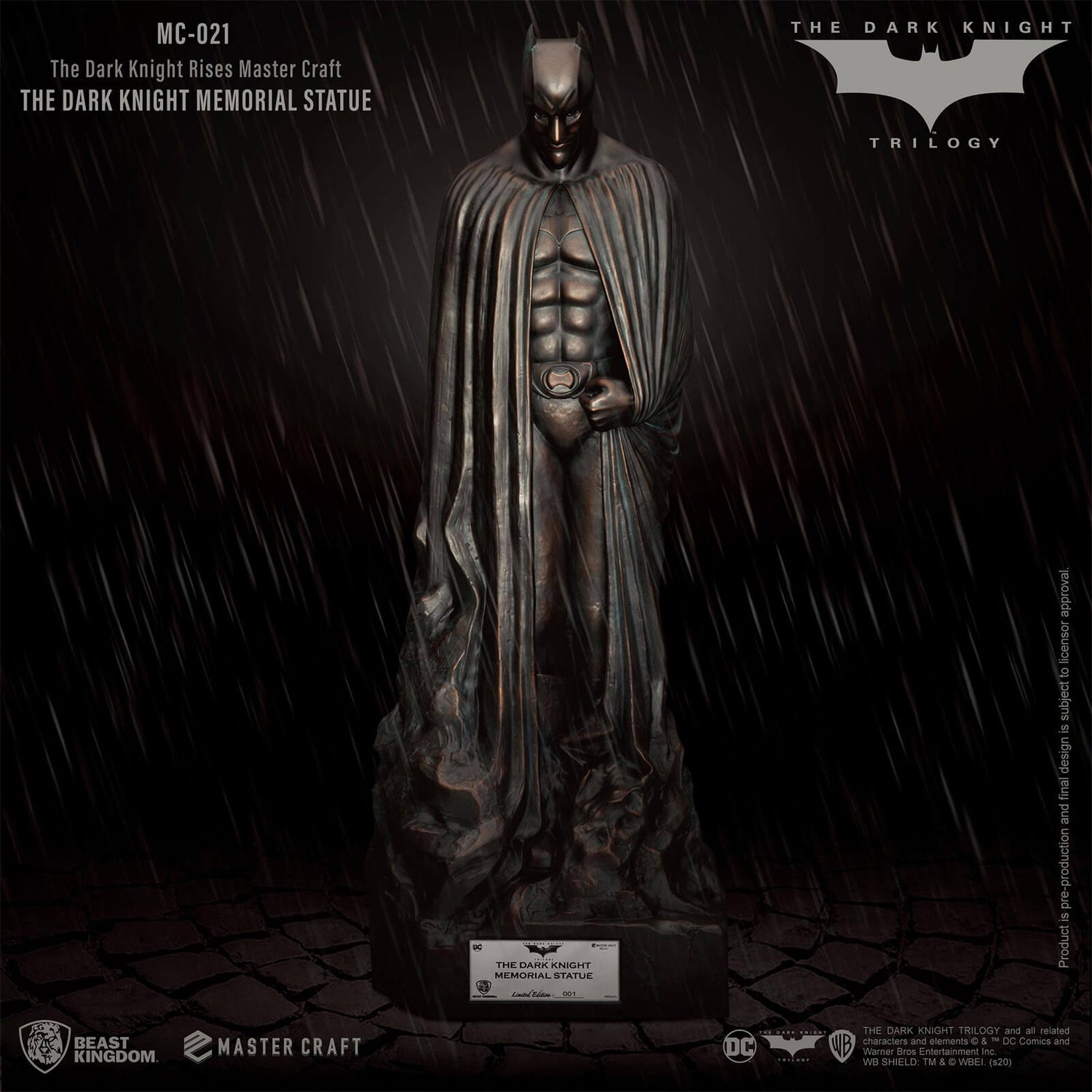 Beast Kingdom The Dark Knight Rises The Dark Knight Memorial Statuette Master Craft