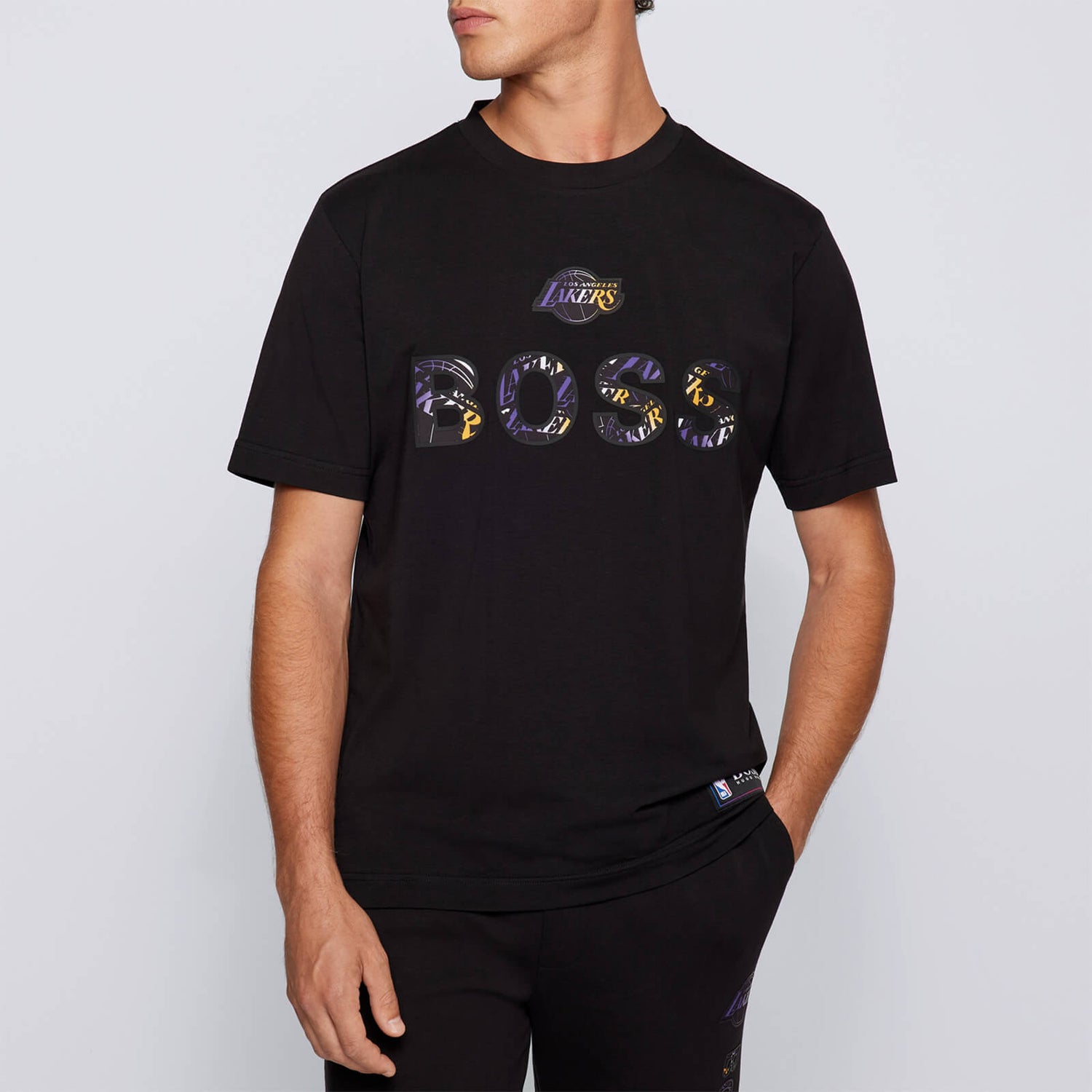 BOSS X NBA Men's Lakers Crewneck T-Shirt - Black - L