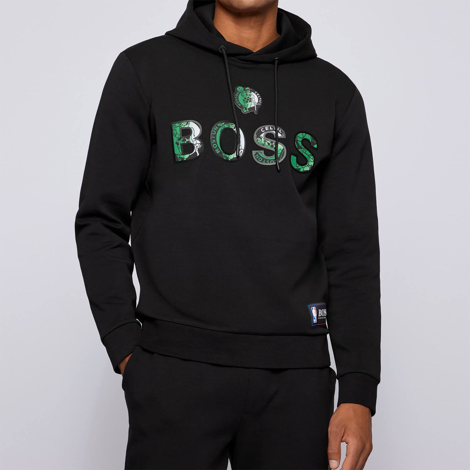 BOSS X NBA Men's Celtics Pullover Hoodie - Charcoal