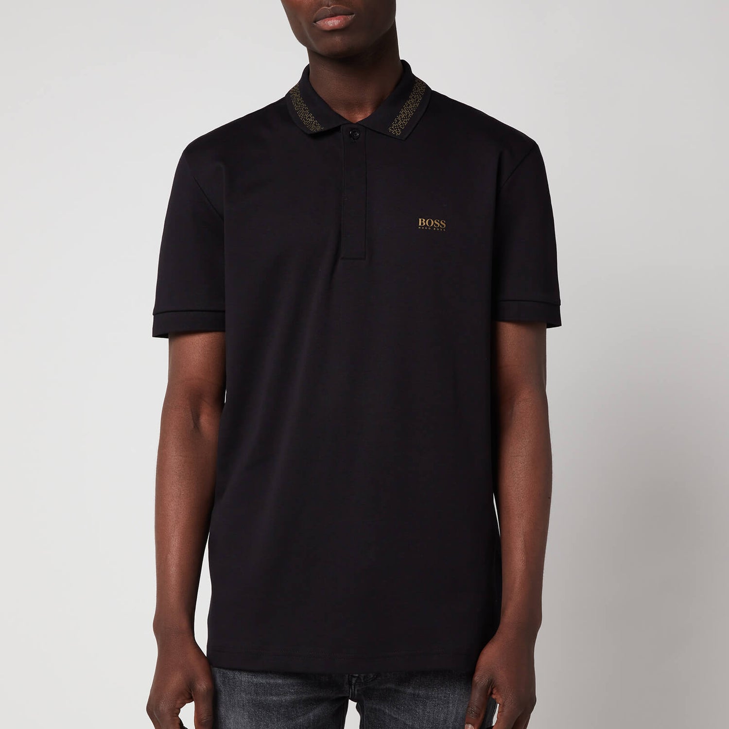 BOSS Green Men's Paddy Pixel Polo Shirt - Black