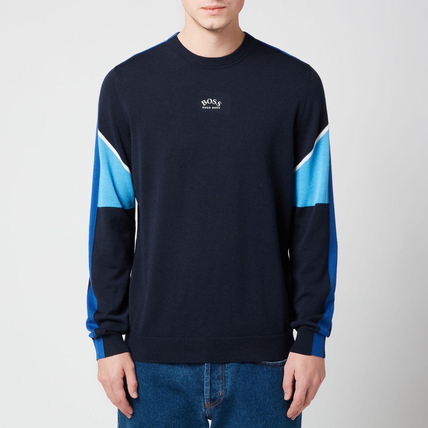 BOSS Green Men's Rafio Jumper - Navy